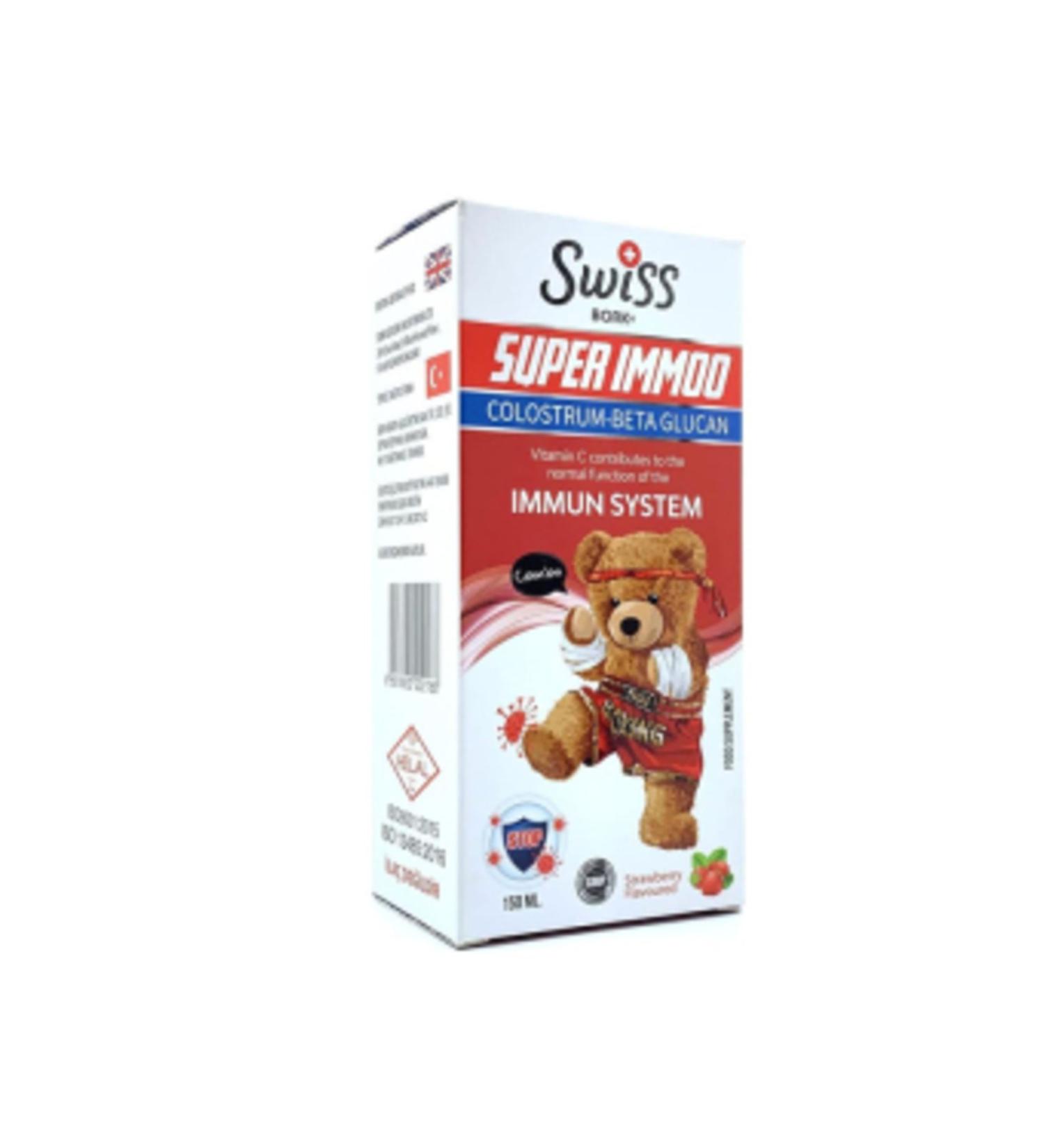 NOVAFACE STD Swiss Bork Kids Super Immoo Colostrum Beta Glucan Syrup 150 ml (SINGLE)