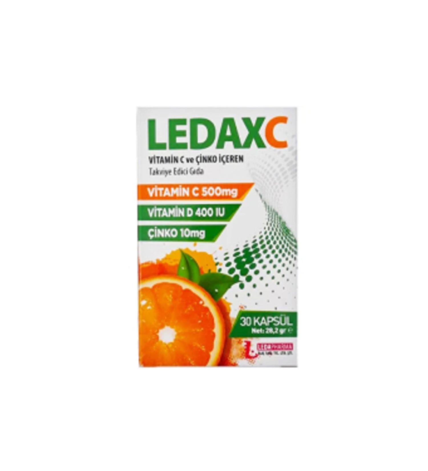 NOVAFACE STD Ledaxc Vitamin C Vitamin D and Zinc 30 Capsules (SINGLE)