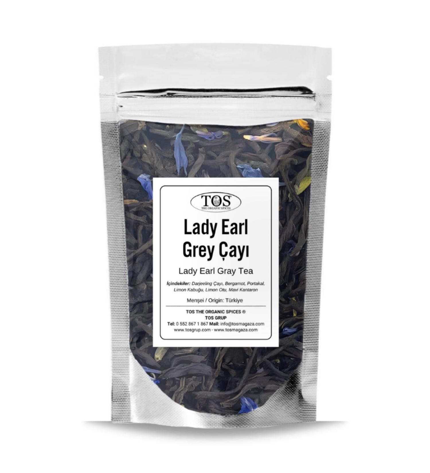 TOS The Organic Spices Lady Earl Gray Tea 250 gr (1st Quality) Lady Earl Gray Tea