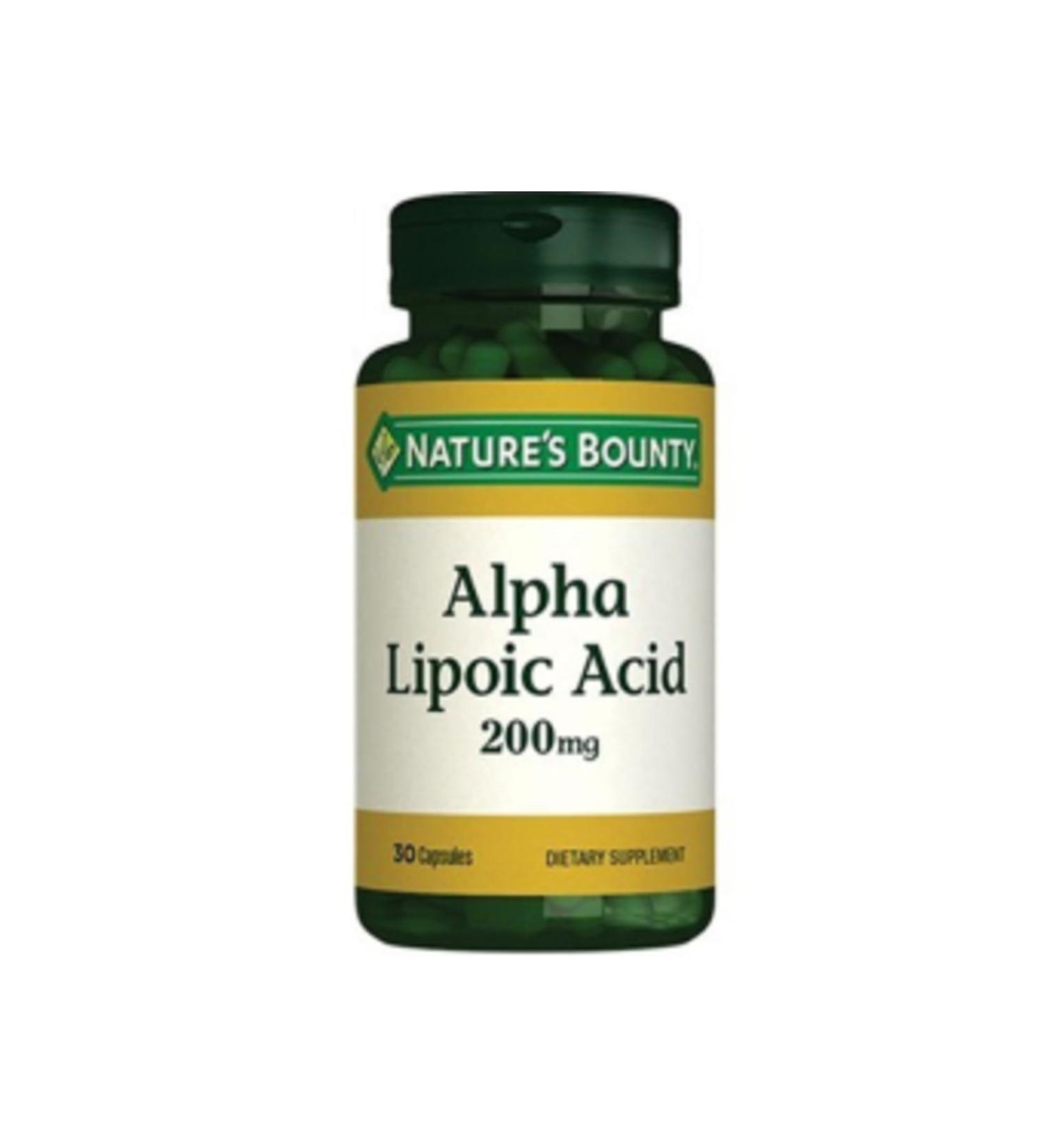 NOVAFACE STD Nature's Bounty Alpha Lipoic Acid 200 mg 30 Capsules (SINGLE)