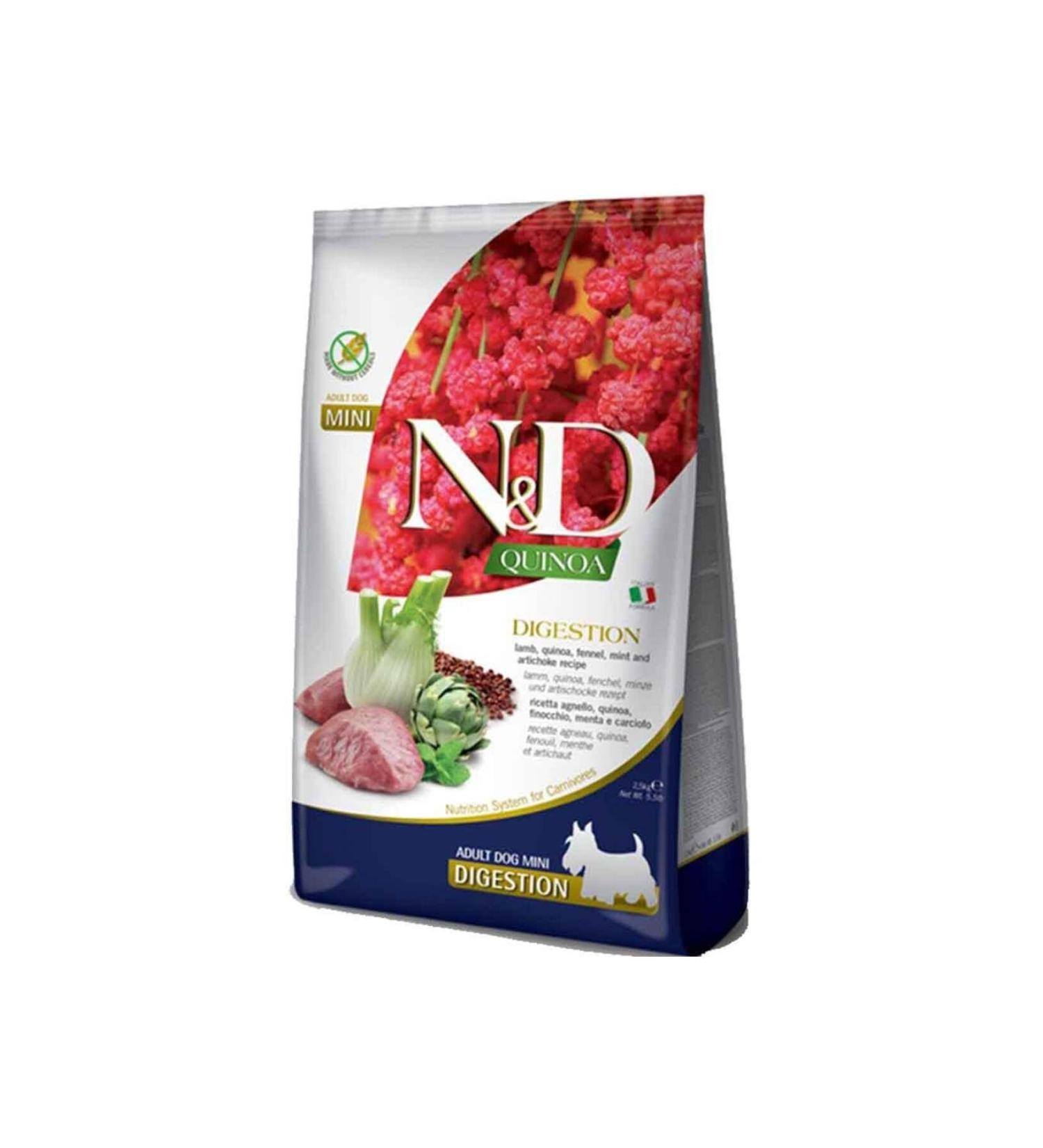 N & D Quinoa Digestion Lamb Mini Adult Dog Food 2.5 Kg