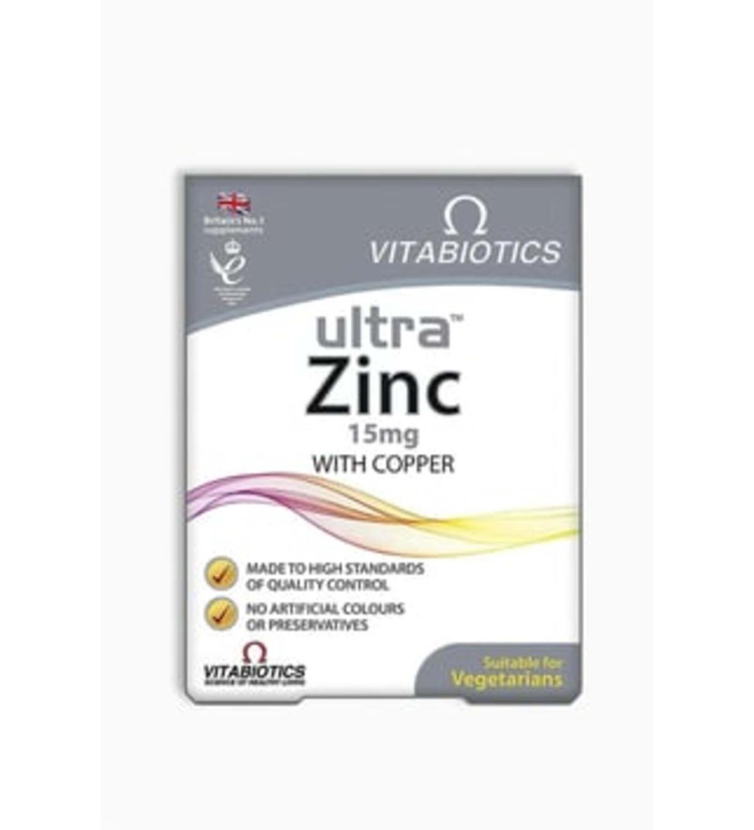 Vitabiotics Ultra Zinc 15 Mg 60 Tablets
