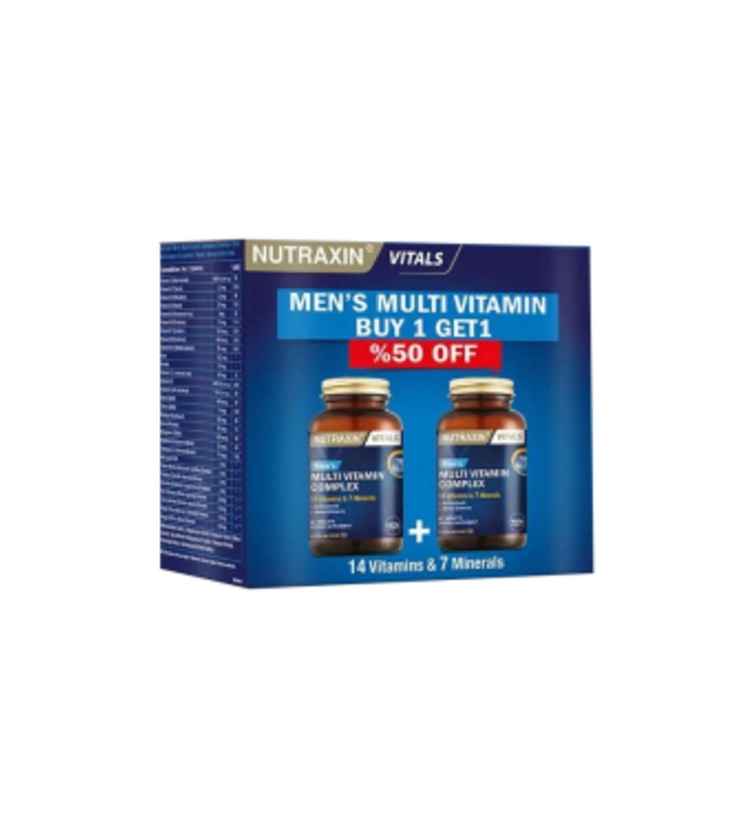 Nutraxin STD Nutraxin Multivitamin Men 120 Tablets 2 Pieces (SINGLE)