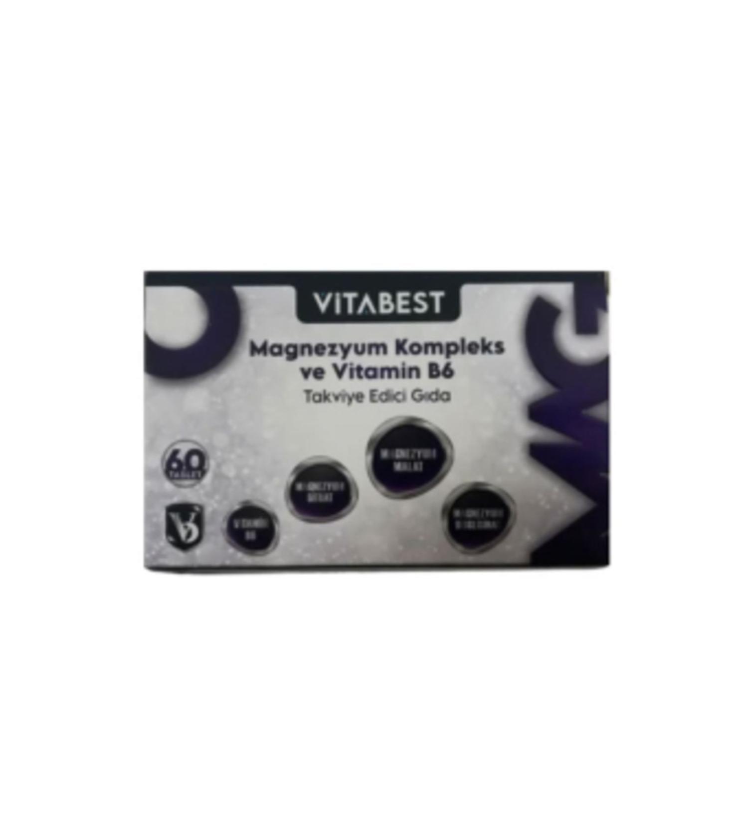 NOVAFACE STD Vitabest Magnesium Complex and Vitamin B6 60 Tablets (SINGLE)