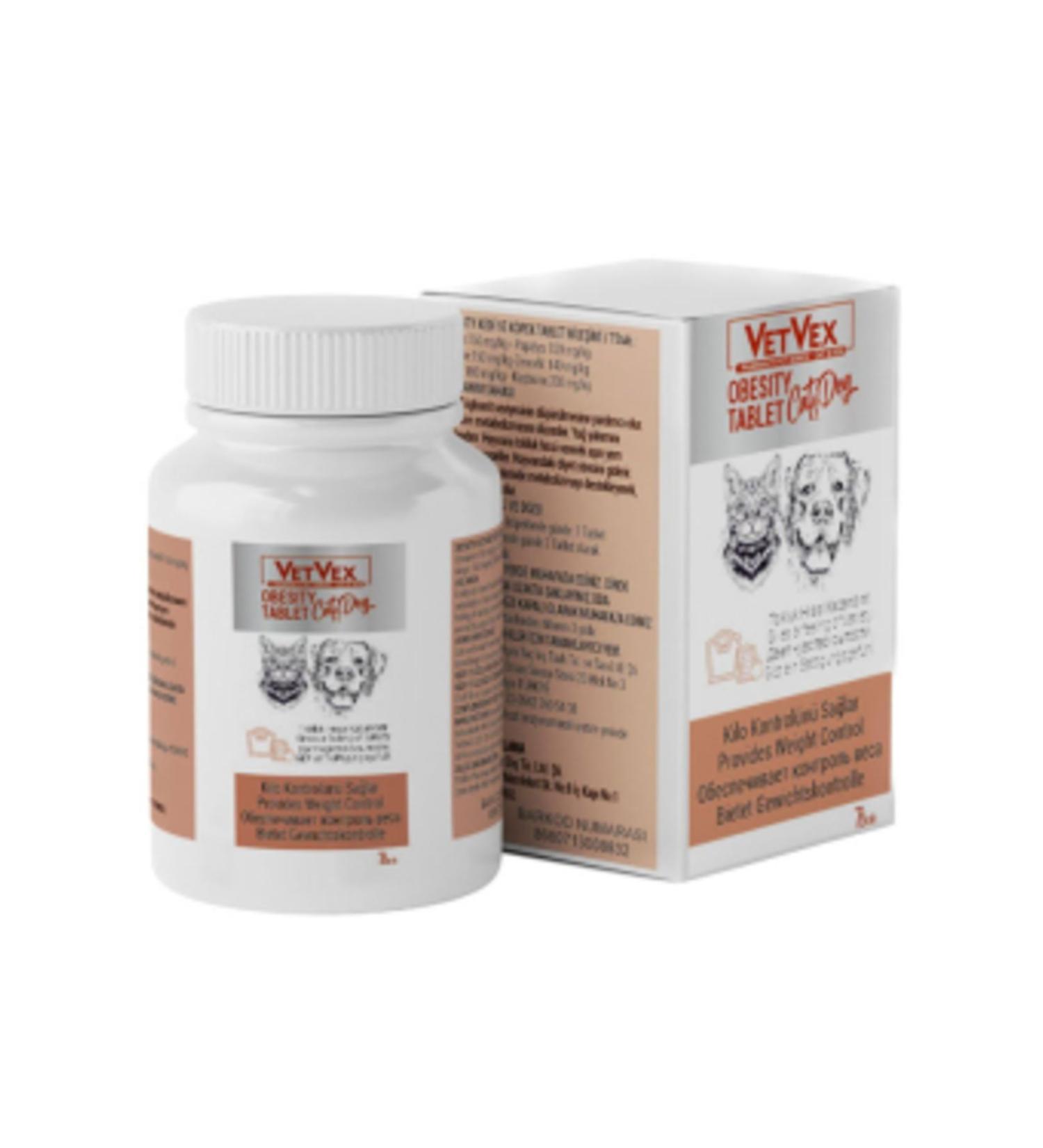NOVAFACE STD Vetvex Cat Dog Supplement Obesity 60 Tablets (SINGLE)