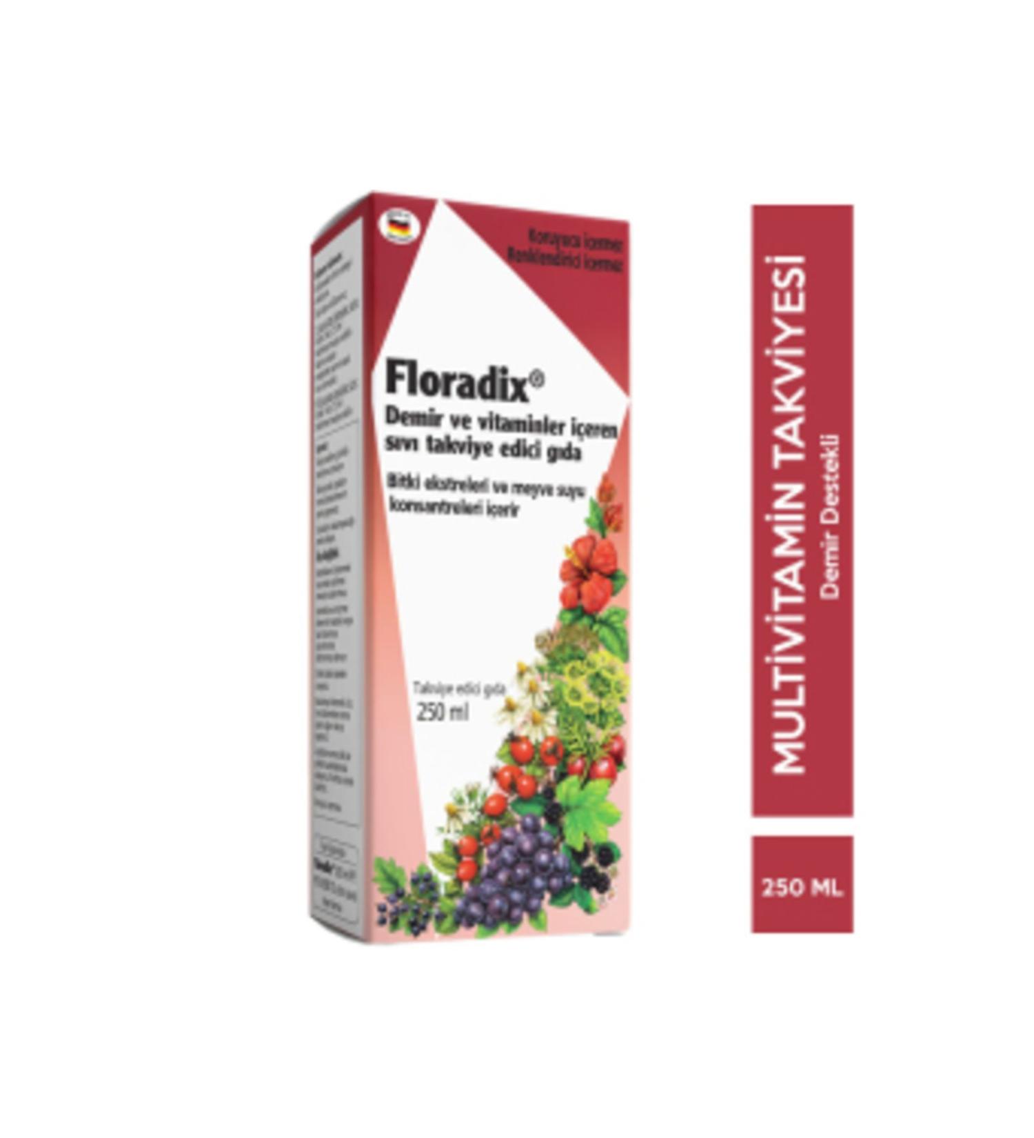 NOVAFACE STD Floradix Iron and Vitamins Containing Liquid Supplementary Food 250 ML (SINGLE)
