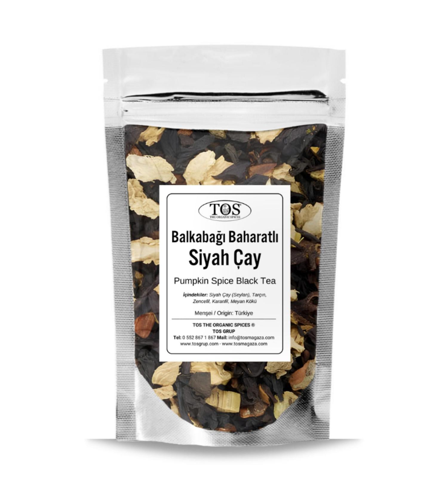 TOS The Organic Spices Pumpkin Spiced Black Tea 100 gr (1st Quality) Pumpkin Spiced Black Tea