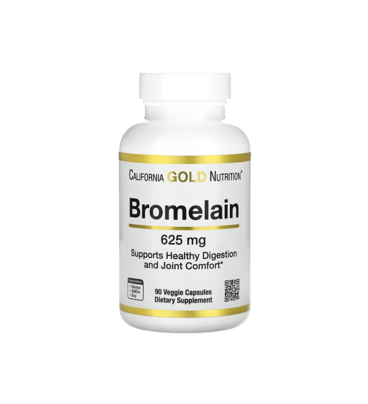 California Gold Nutrition Bromelain 625 Mg 90 Veggie Capsules usa vers345