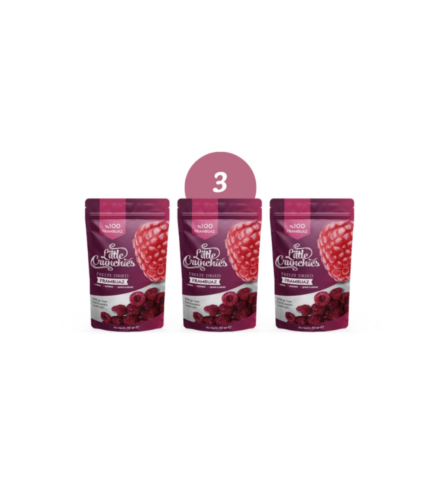Little Crunchies Freeze Dried Raspberry 3-Pack - Freeze Dried - 3x30 Gr.