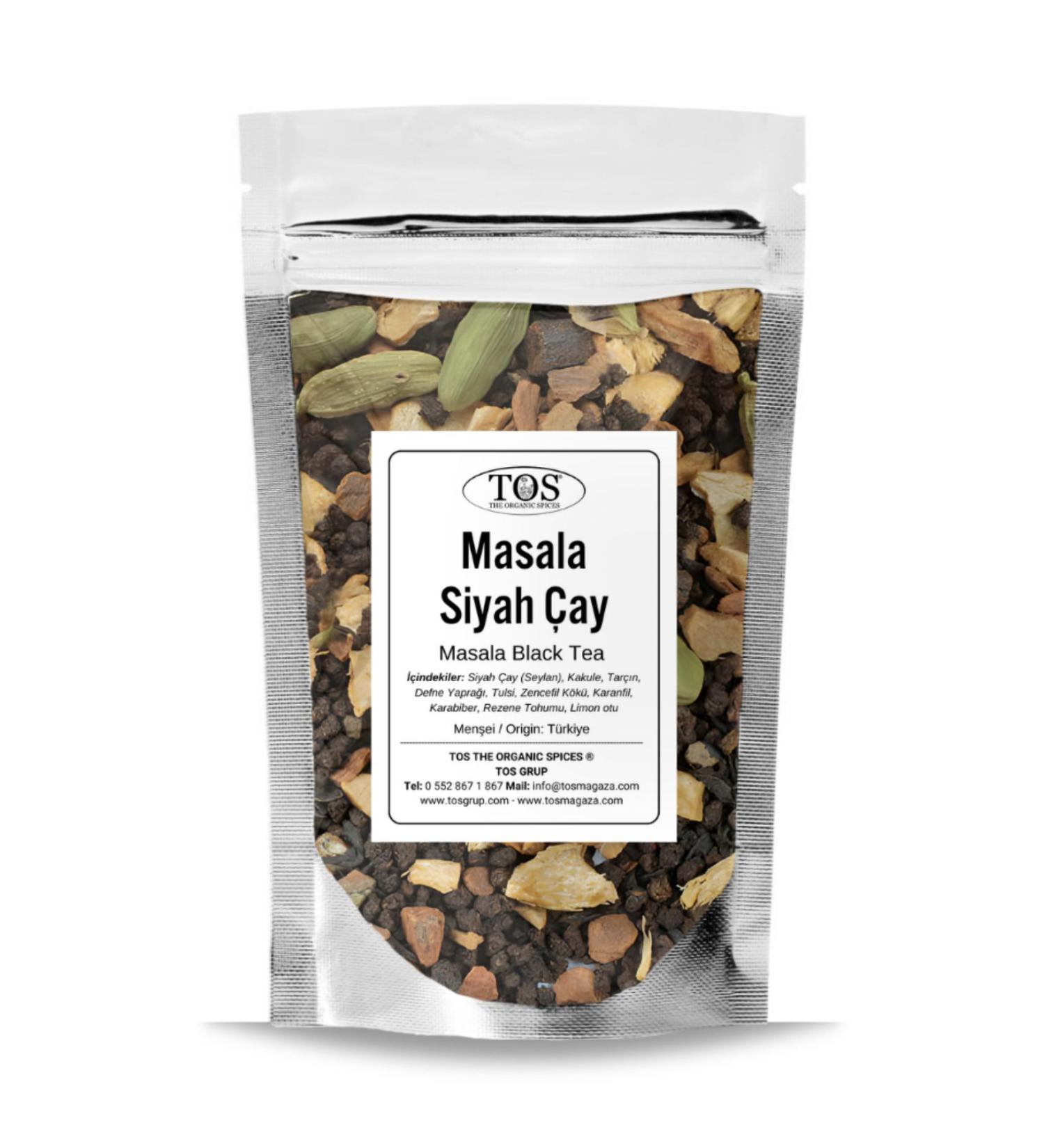 TOS The Organic Spices Masala Black Tea 250 gr (1st Quality) Masala Black Tea