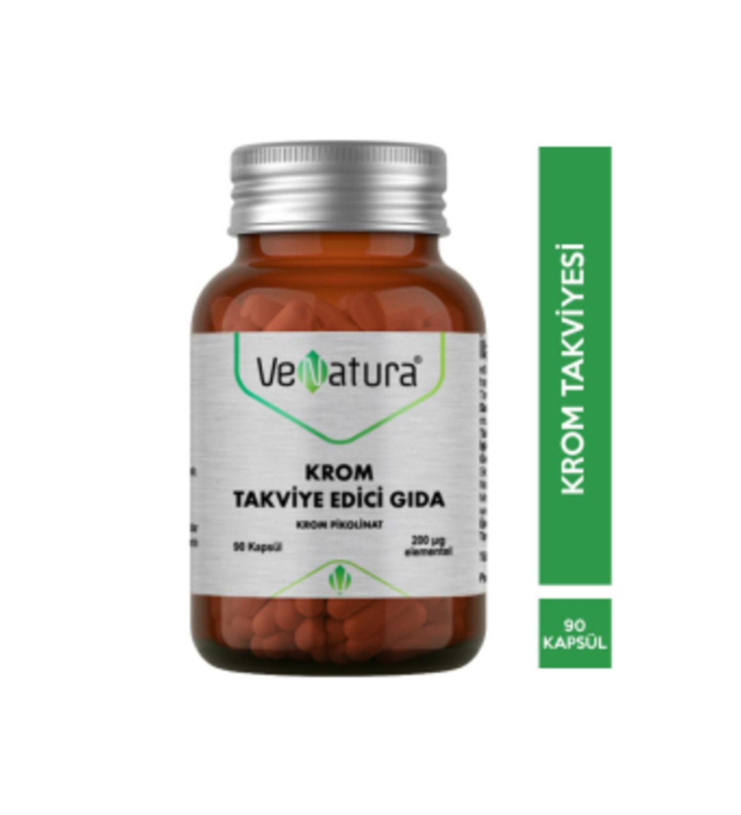 NOVAFACE STD Venatura Chromium 90 Capsules Food Supplement Containing Chromium Picolinate (SINGLE)