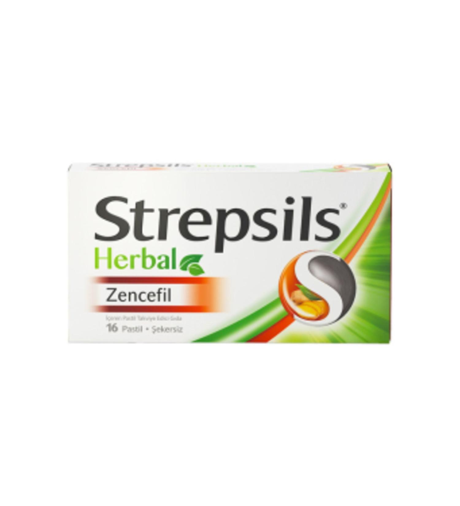 NOVAFACE STD Strepsils Herbal Ginger Flavored 16 Pastilles (SINGLE)