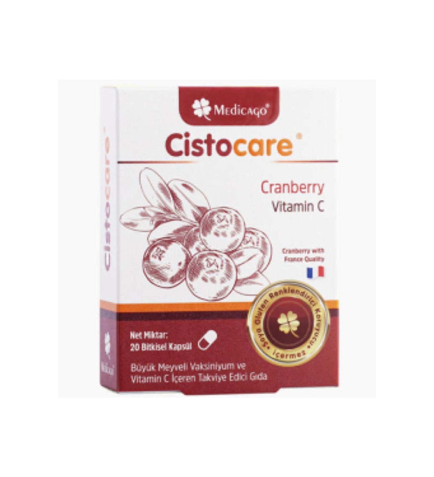 NOVAFACE STD Medicago Cistocare Cranberry 20 Capsules (SINGLE)