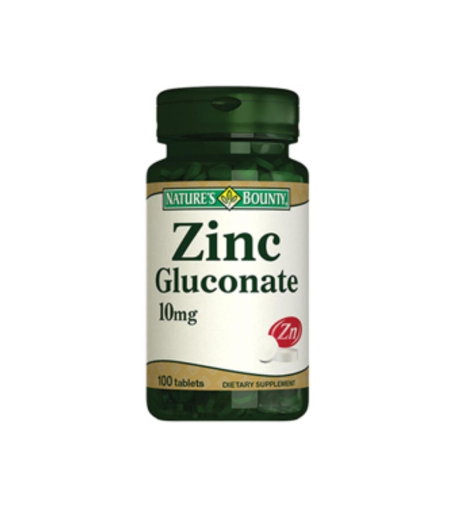NOVAFACE STD Nature's Bounty Zinc Gluconate 10 Mg 100 Tablets (SINGLE)