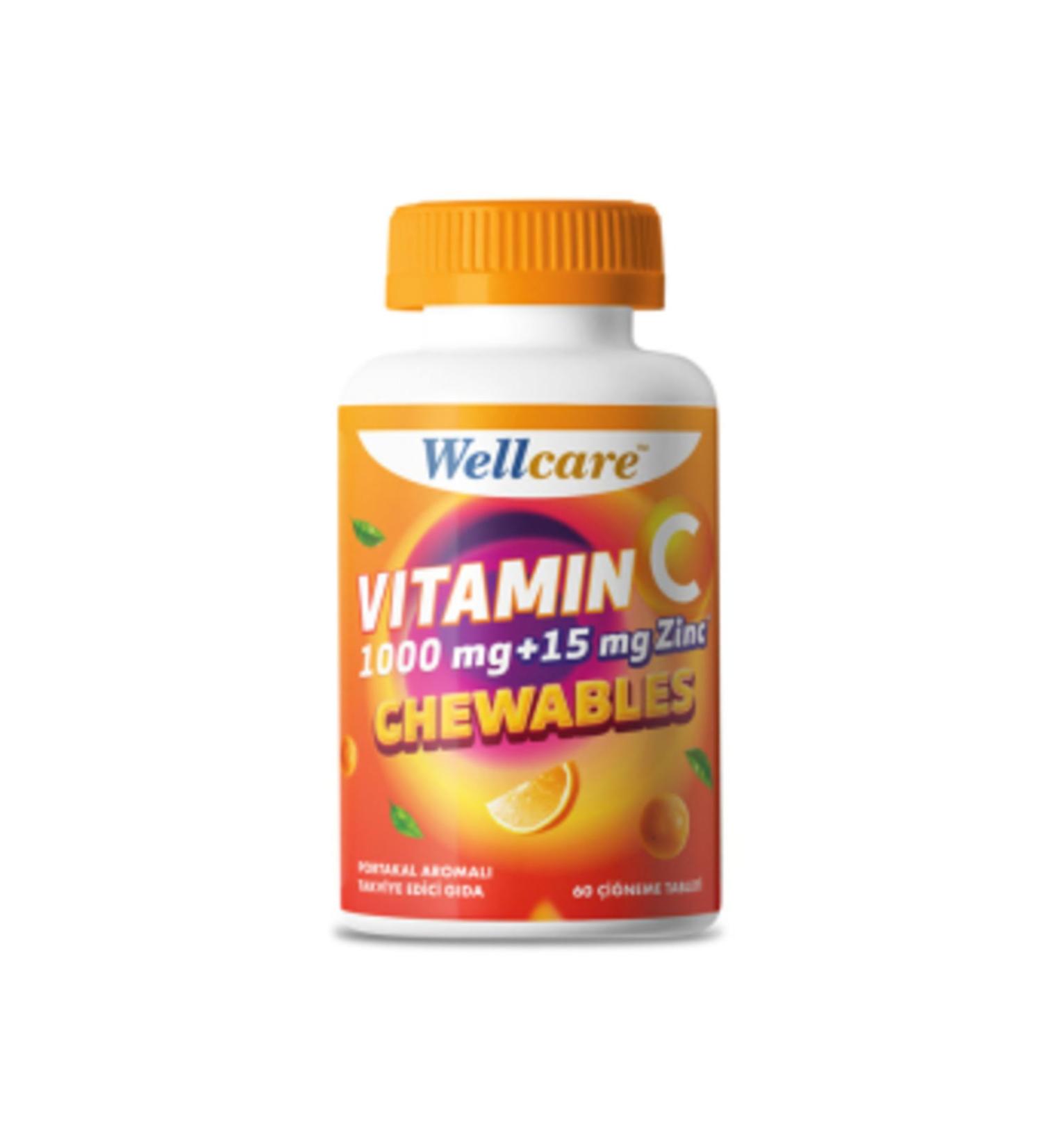 Wellcare STD Wellcare Vitamin C and Zinc 60 Chewable Tablets (SINGLE)