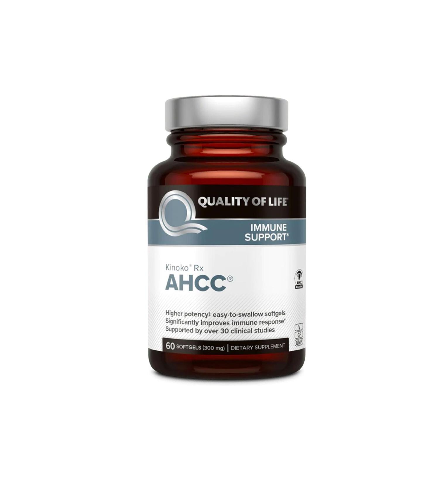 Quality of Life Labs Immune Support Ahcc R x 60 Softgels usa ver34