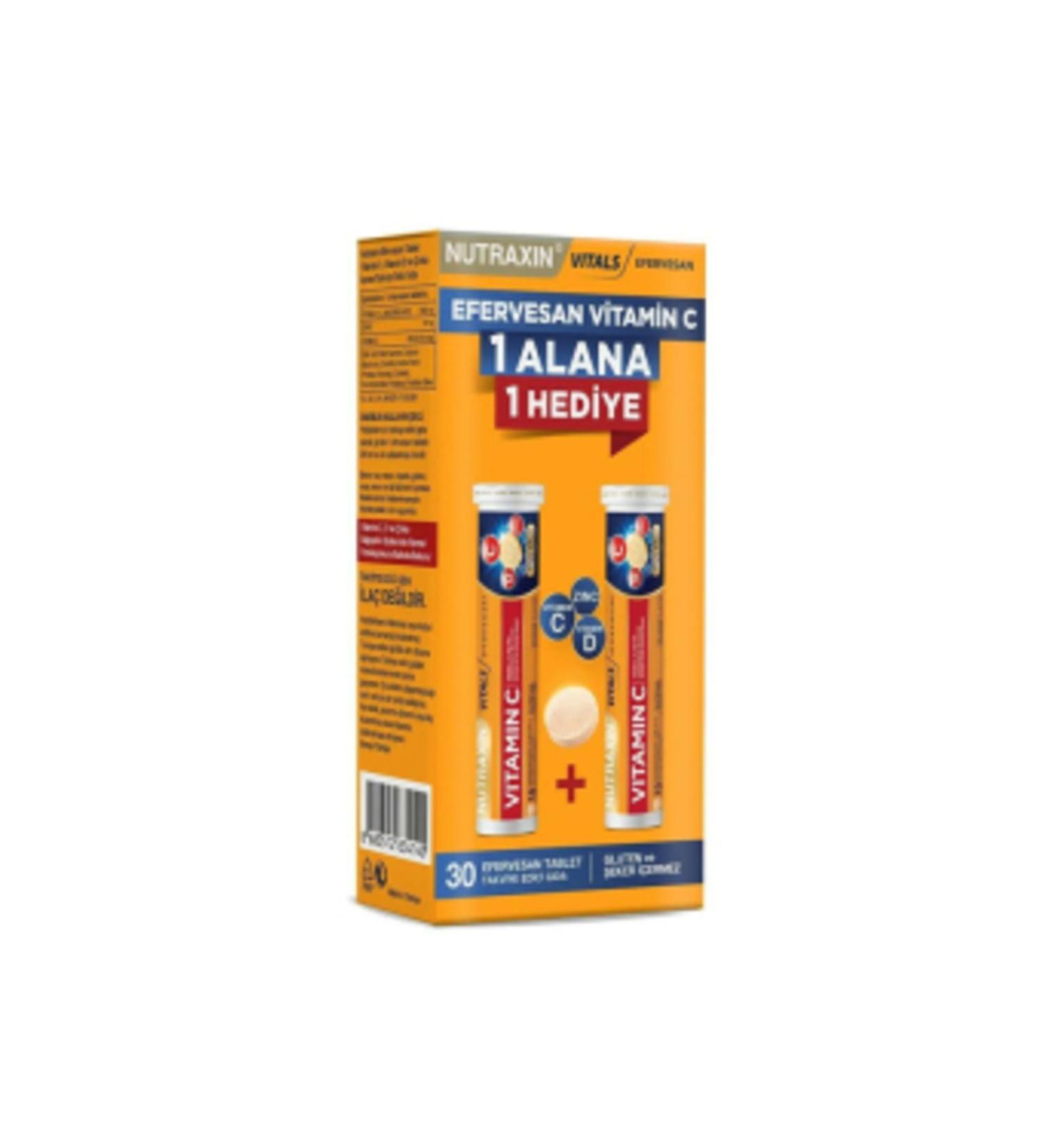 Nutraxin STD Nutraxin Vitamin CD Zinc 15 Effervescent Tablet Double Code (SINGLE)