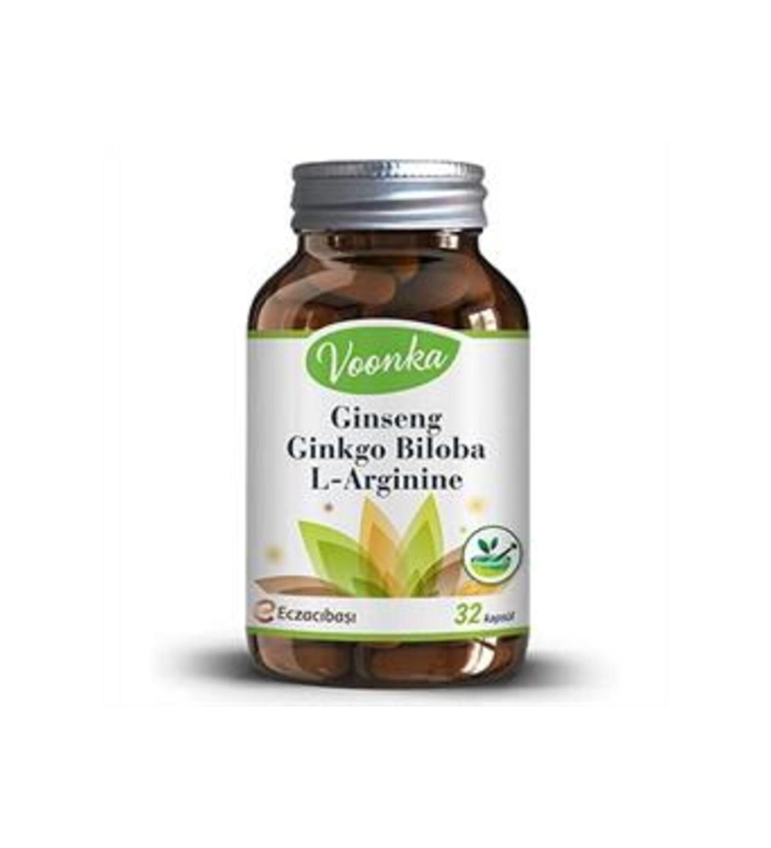 NOVAFACE STD Voonka Ginseng Ginkgo and L-Arginine Supplementary Food 32 Capsules (SINGLE)