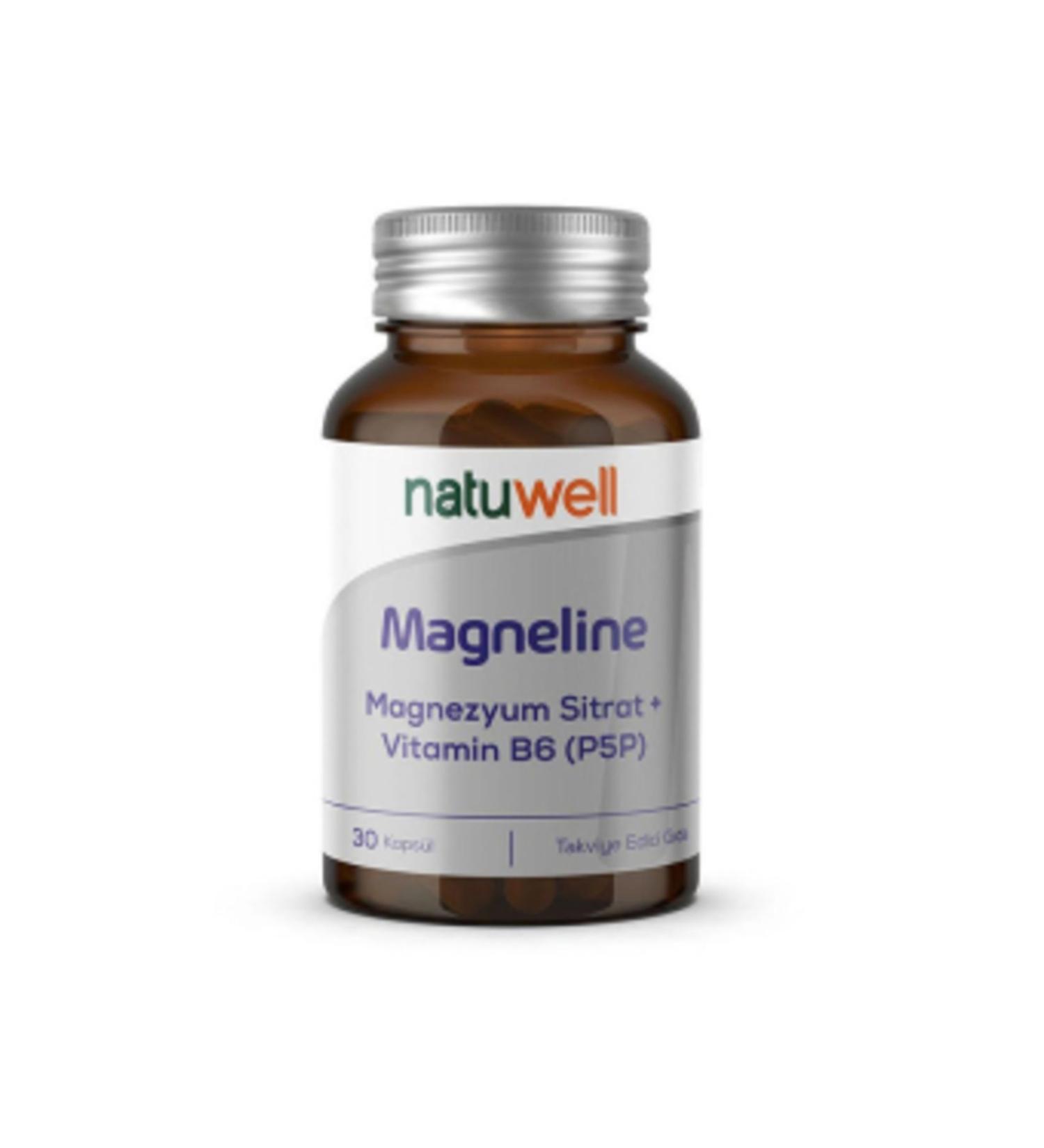 NOVAFACE STD Natuwell Magneline Magnesium Citrate P5P Vitamin B6 30 Capsules (SINGLE)