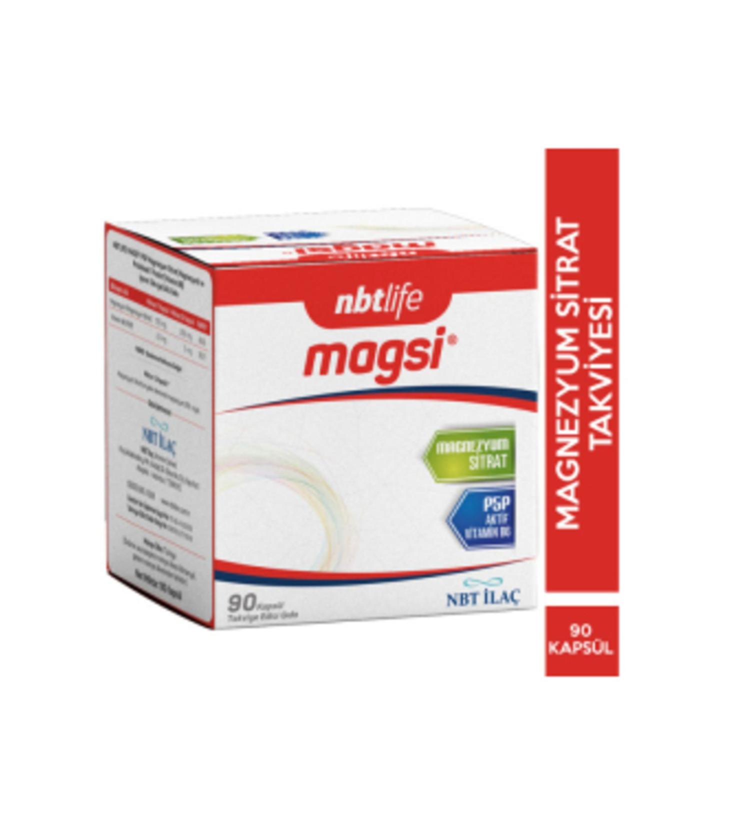 NBT STD NBT Life Magsi 90 Capsules Magnesium Supplement (SINGLE)