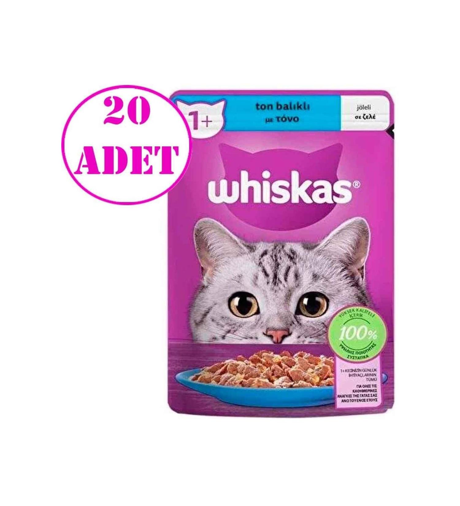 Whiskas Tuna Jelly Cat Canned Food 85 gr 20 Pieces