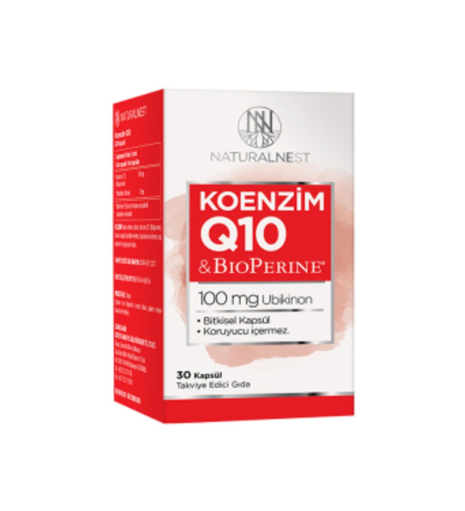 Natural Nest STD Naturalnest Coenzyme Q10 30 Capsules Food Supplement (SINGLE)