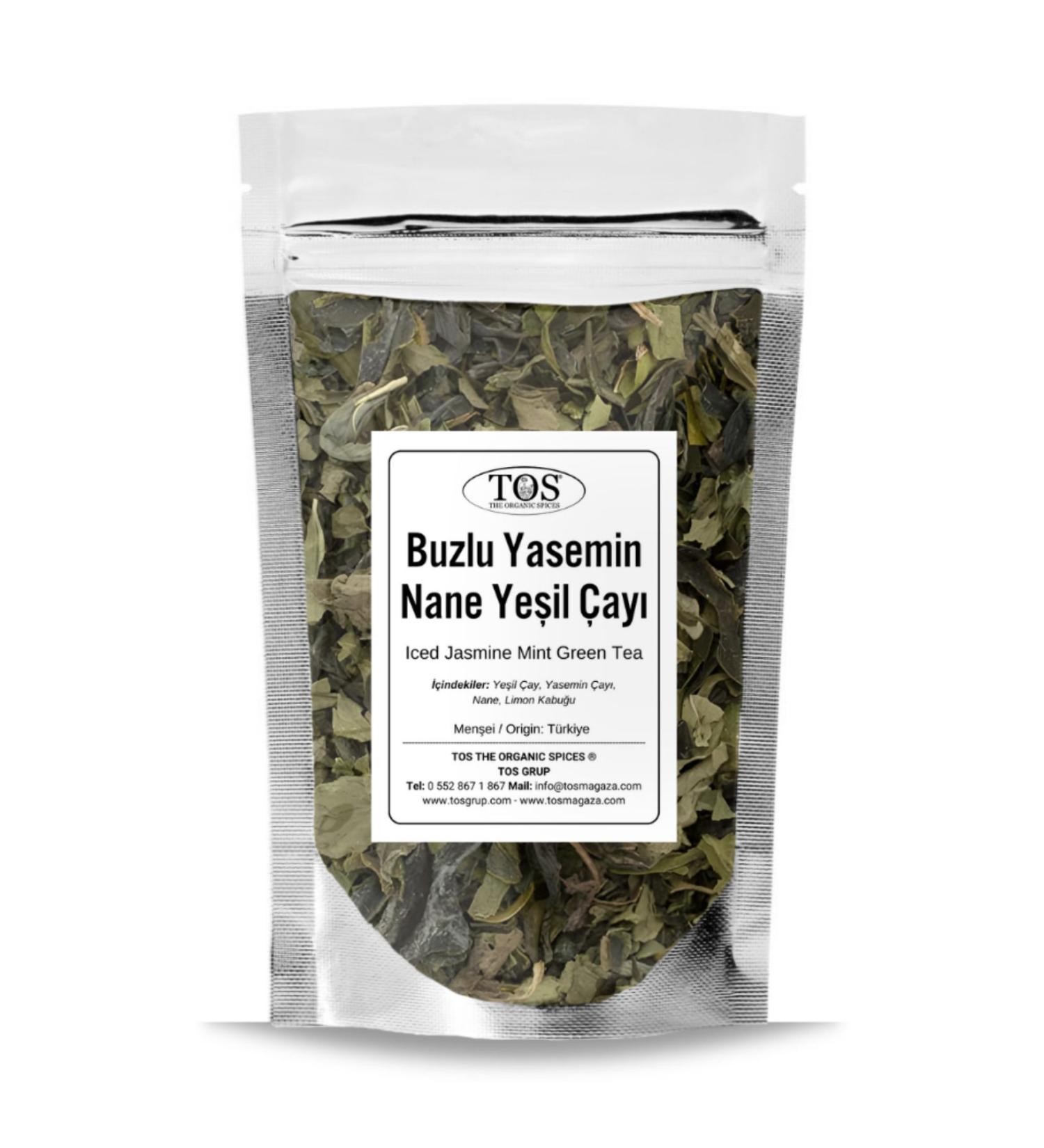 TOS The Organic Spices Iced Jasmine Mint Green Tea 250 gr (1st Quality)