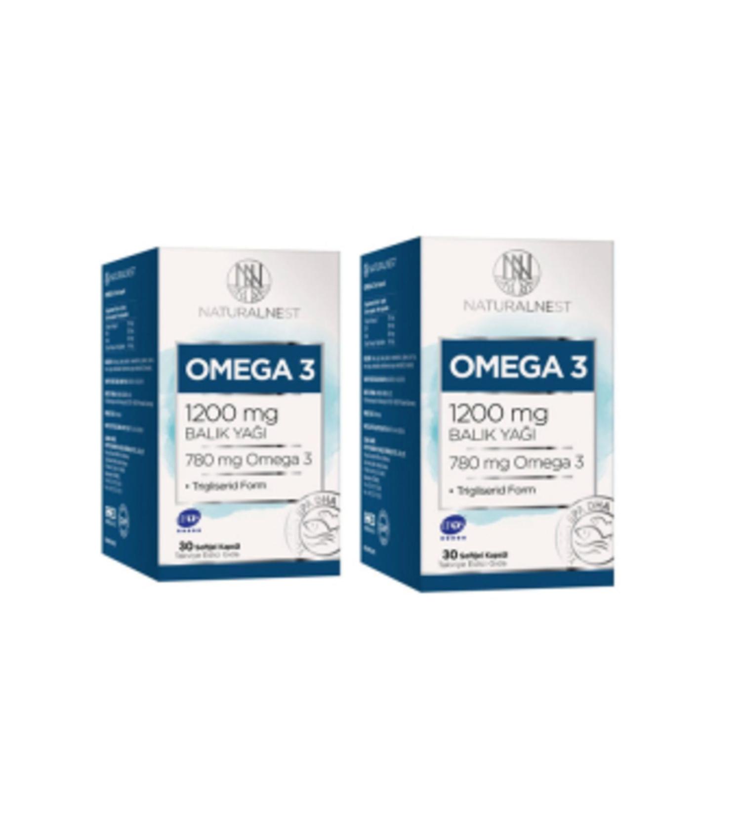 Natural Nest STD Naturalnest Omega 3 1200 MG 30 + 30 Capsules (SINGLE)