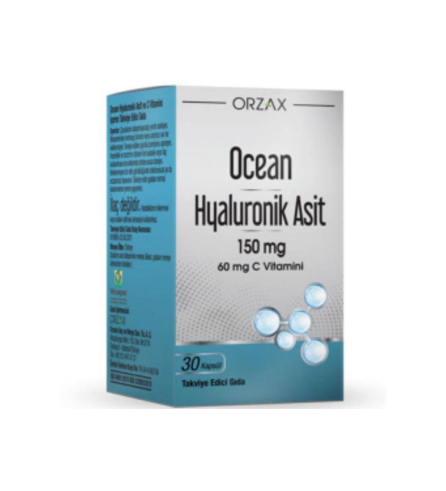 Orzax STD Orzax Ocean Hyaluronic Acid 150 mg 30 Capsules (SINGLE)