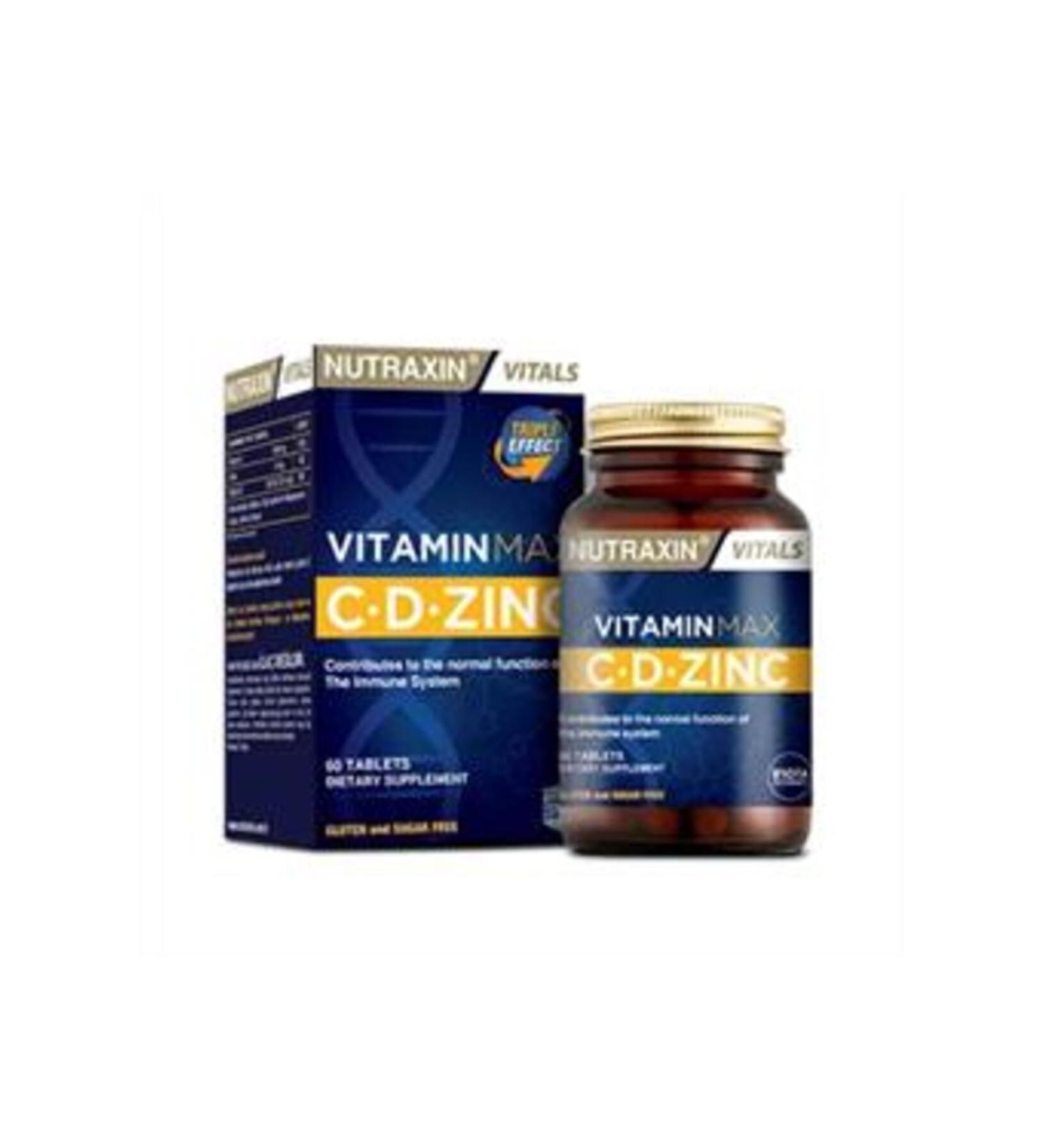 Nutraxin STD Nutraxin Vitamin Max CD Zinc 60 Tablets (SINGLE)