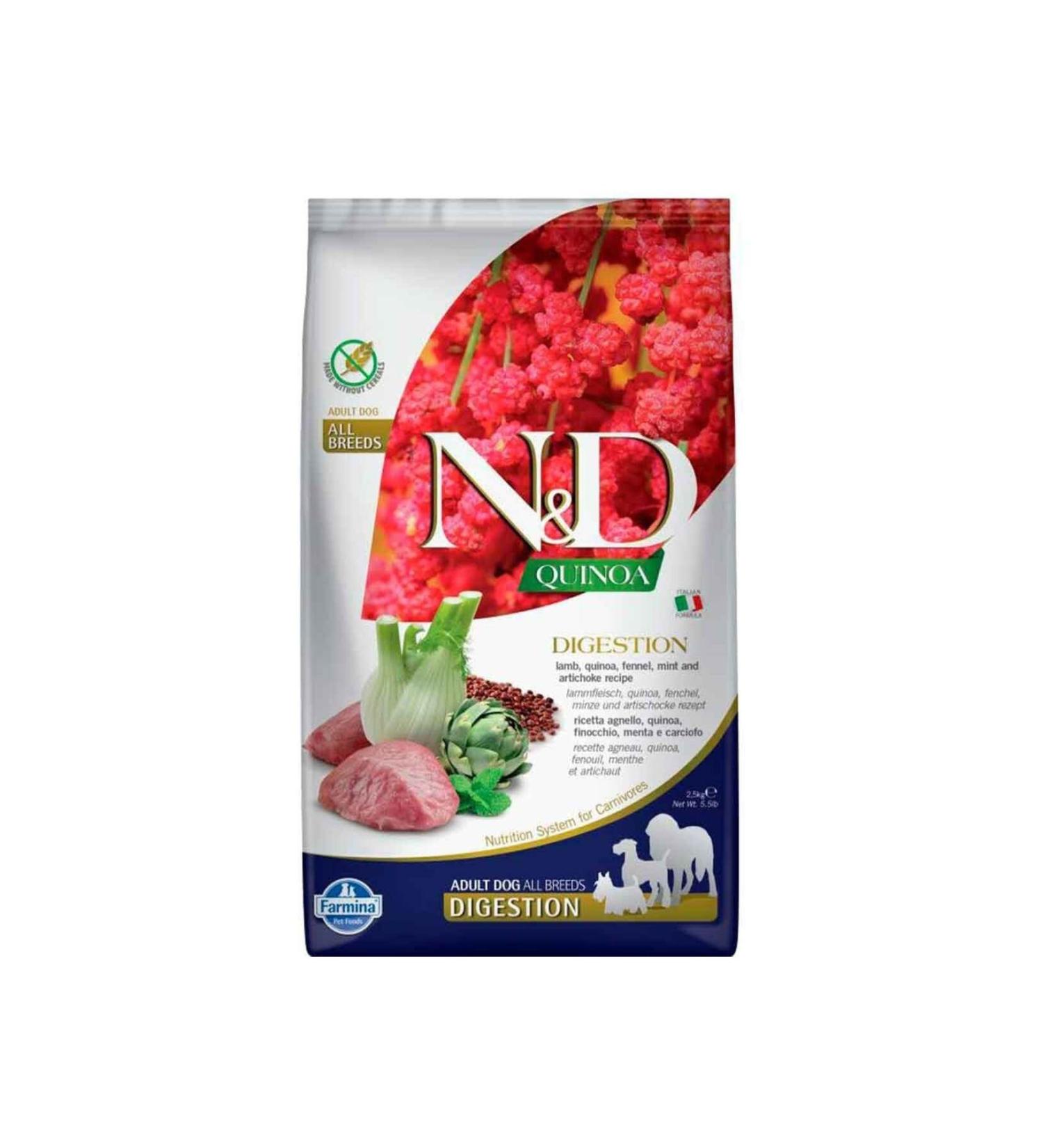 N & D Quinoa Digestion Lamb Quinoa Artichoke Dog Food 2.5 Kg