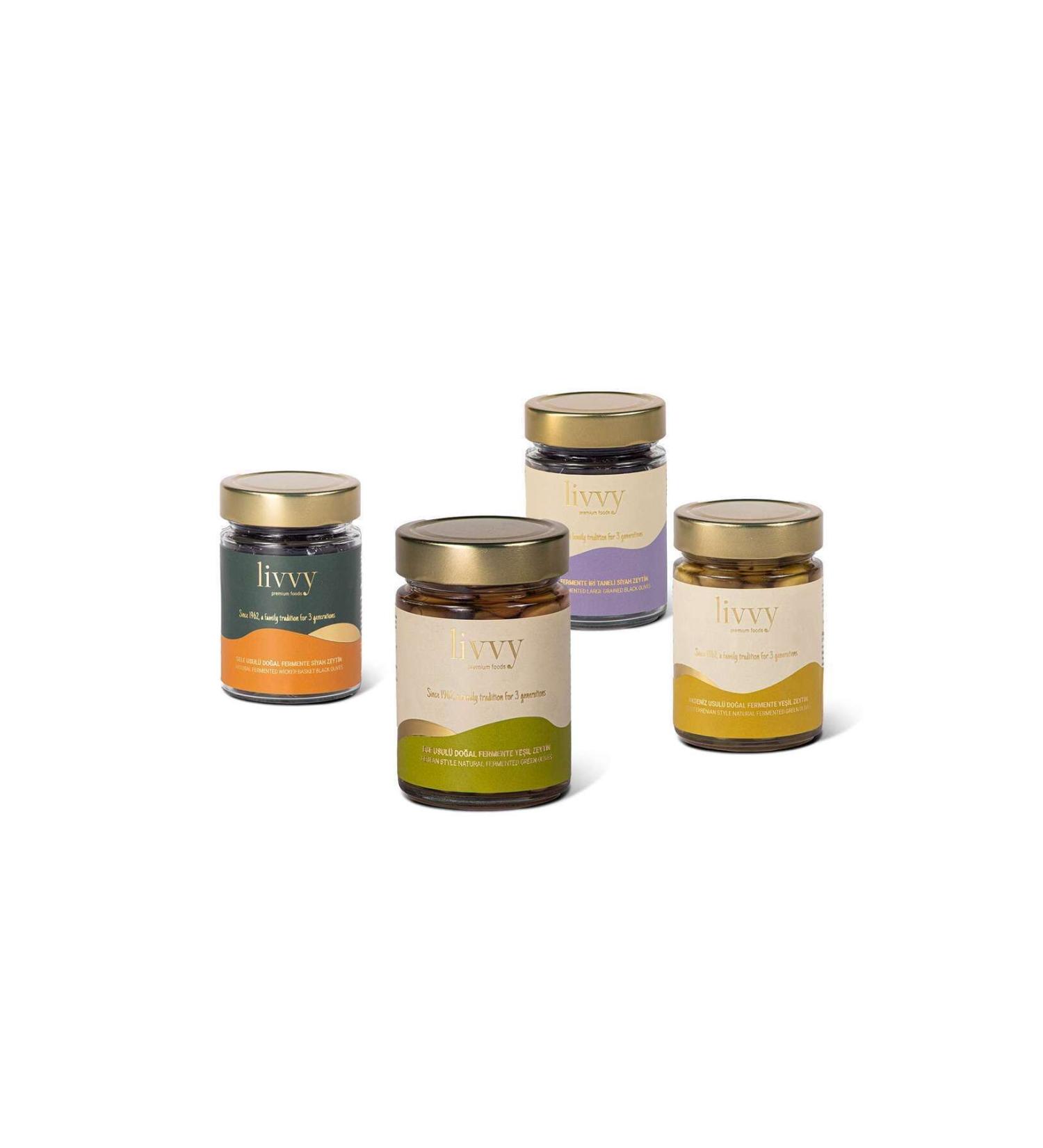 Livvy Premium Foods UNO Livvy Set (Brined 250g + Sele 250g + Mediterranean 250g + Aegean 250g)