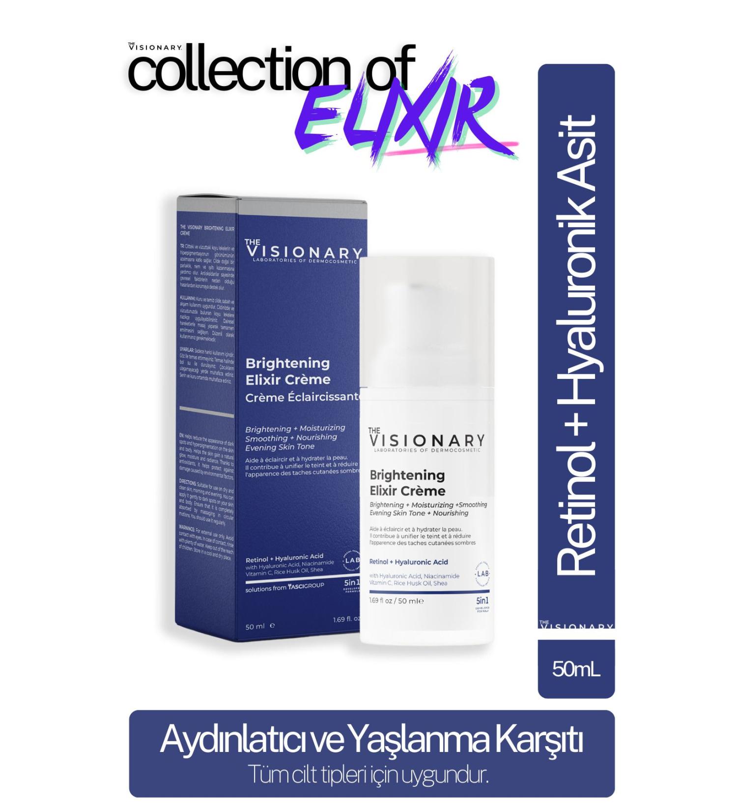 The Visionary Retinol Hyaluronic Acid and Arbutin Brightening Anti-Wrinkle and Anti-Spot Cream 50 ml - Buy Online on GoSupps.com