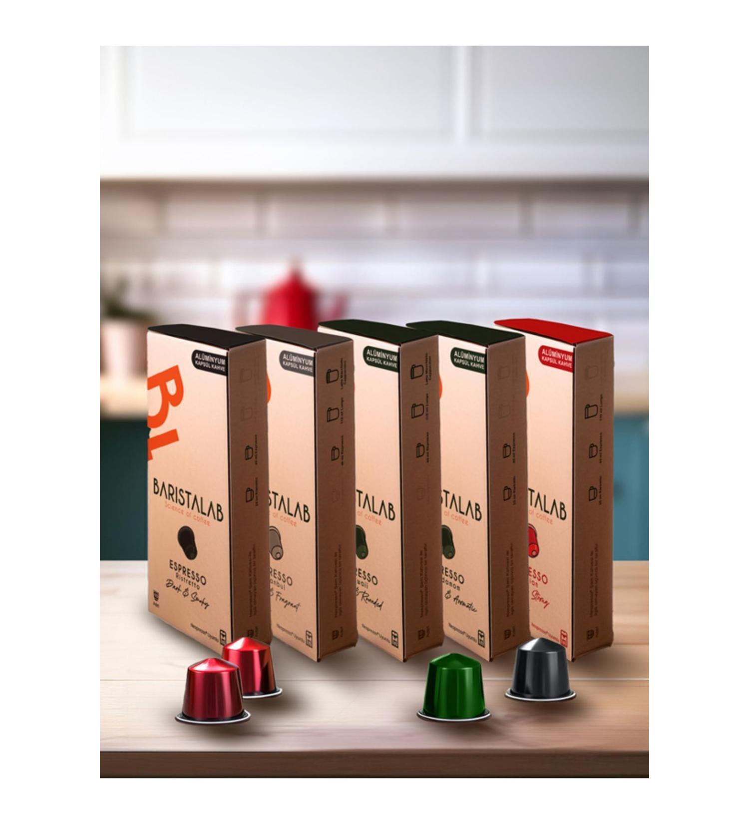 BARISTA LAB Coffee Aluminum Capsules 50 Pieces Nespresso Compatible (MIX)