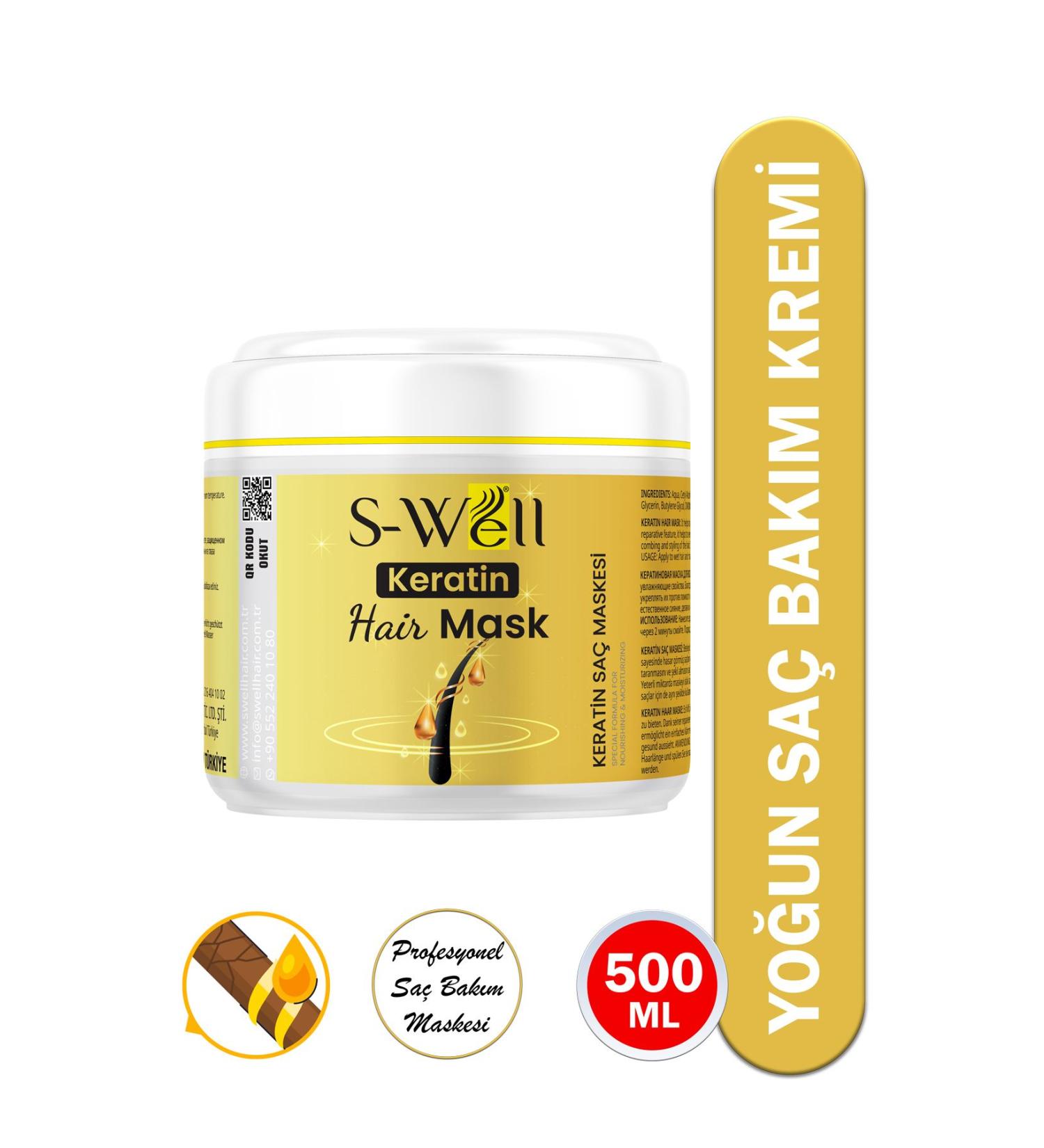 S-Well Keratin Hair Mask | Concentrated Hair Care Mask 500 ML - Buy Online on GoSupps.com
