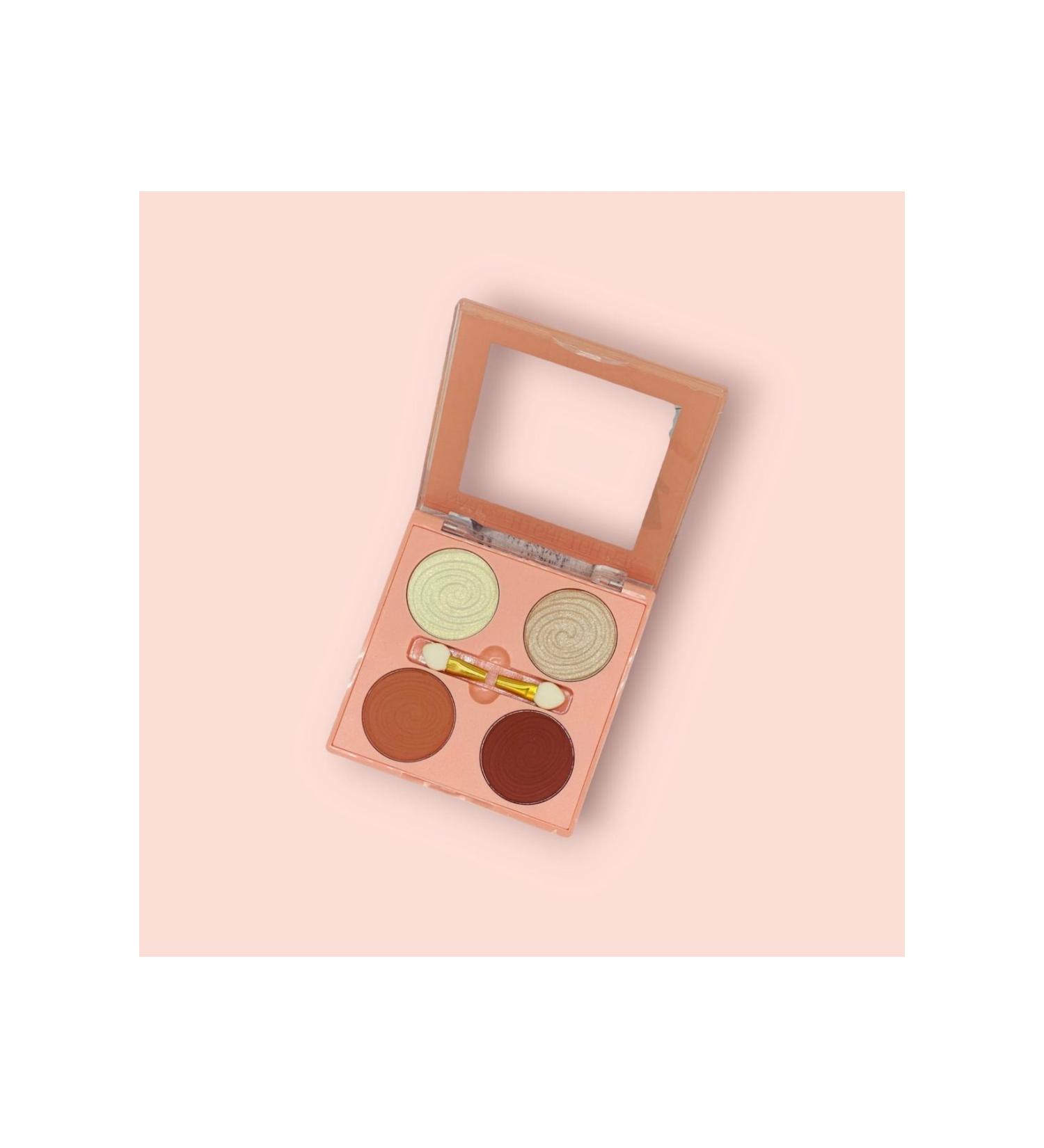 BEAUTY MODEL Mst Cosmetic 4-Piece Highlighter & Blush Professional Palette