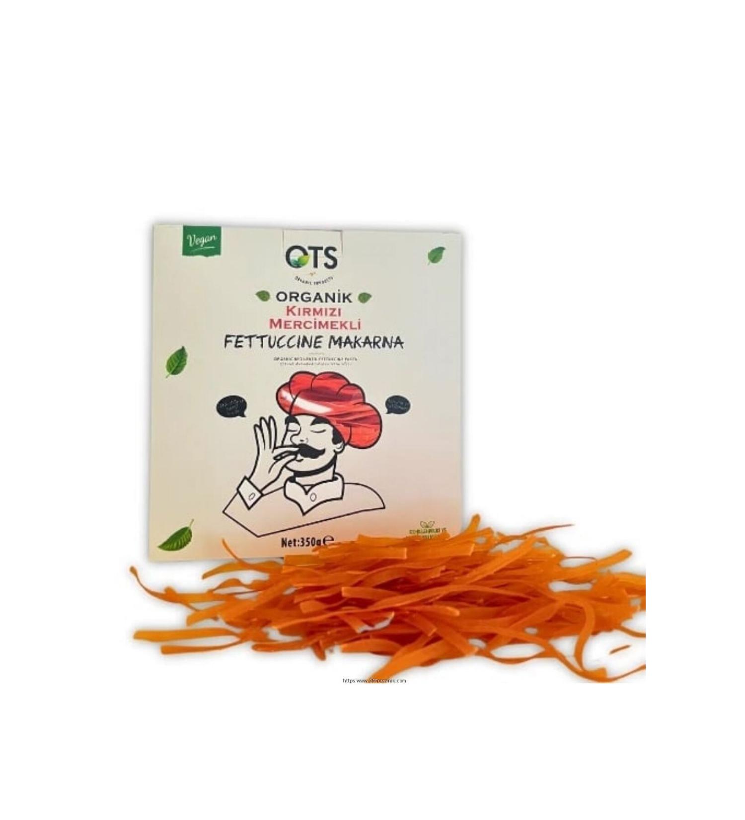 ts OTS Organic Red Lentil Fettuccine Pasta 350 gr