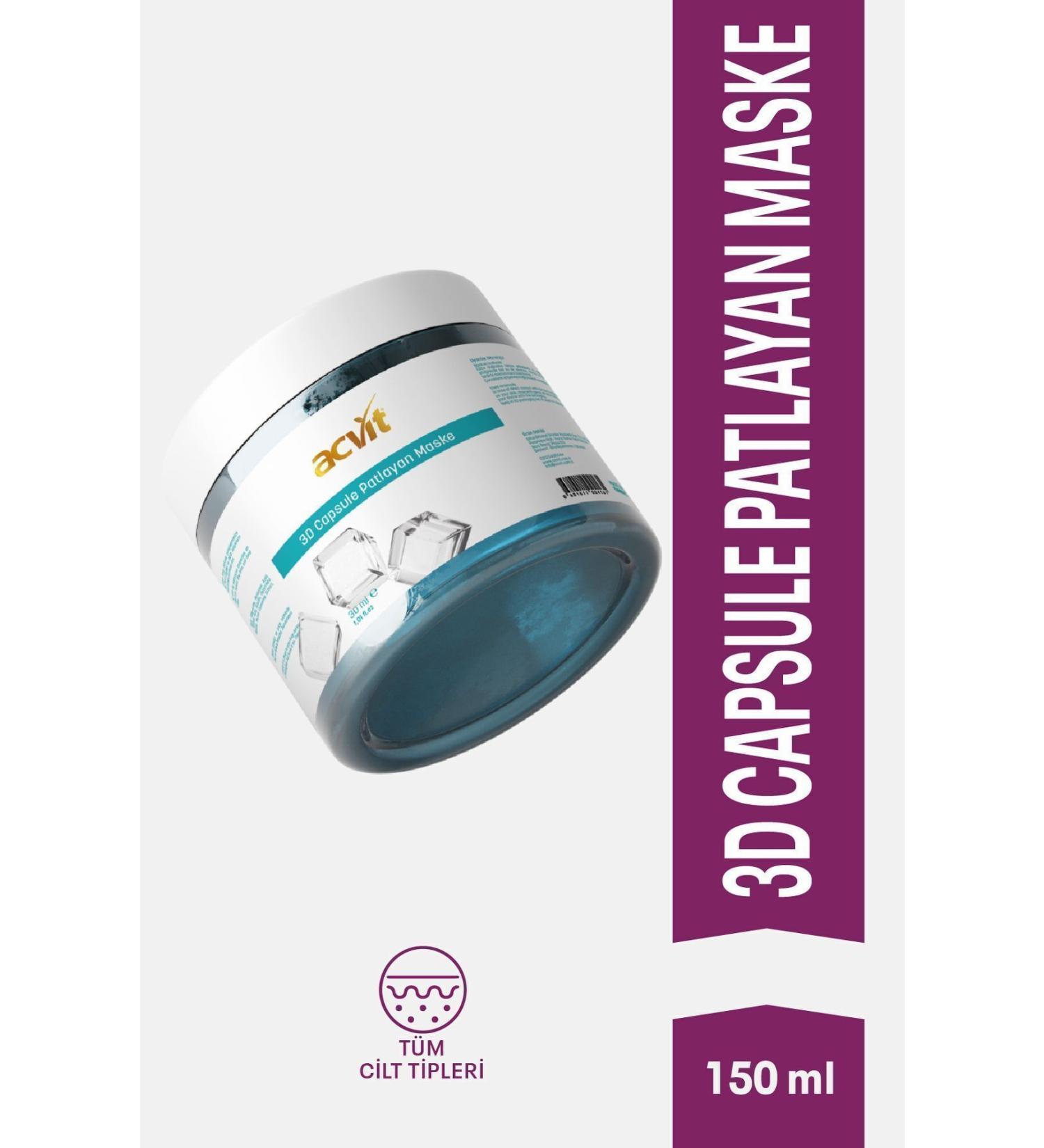Acvit 3d Capsule Exploding Mask 150 ml Face Mask Skin Revitalizer Deep Moisturizer - Buy Online on GoSupps.com