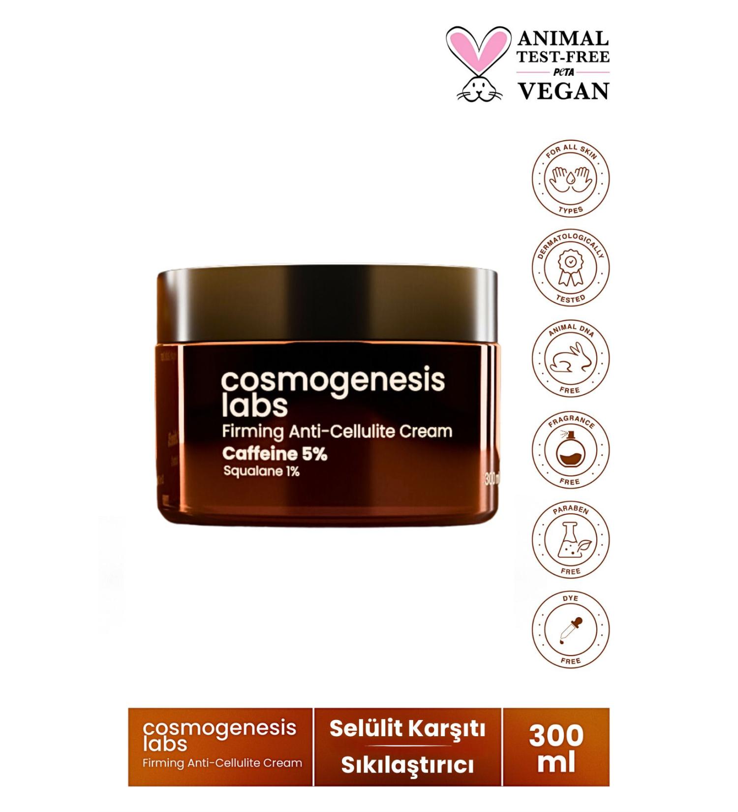 Cosmogenesis Labs Firming Anti-Cellulite Body Cream 300ml Vegan Anti-Stretch Regional Burning Shaper - Buy Online on GoSupps.com