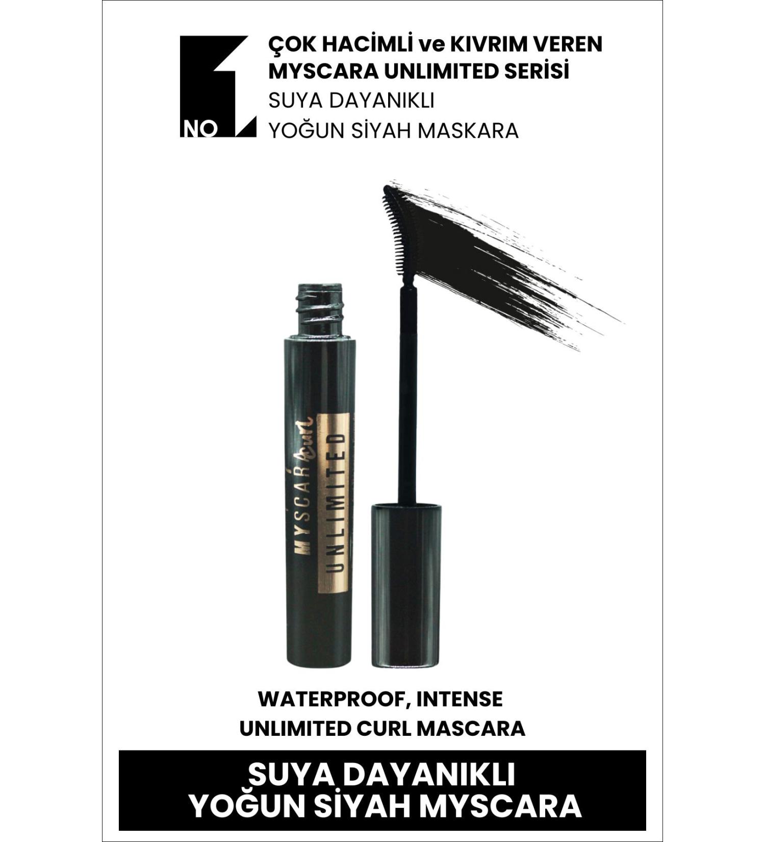 Sheida Myscara Series Curl and Volume Waterproof Mascara (BLACK) High Volume & Curl Mascara - Buy Online on GoSupps.com