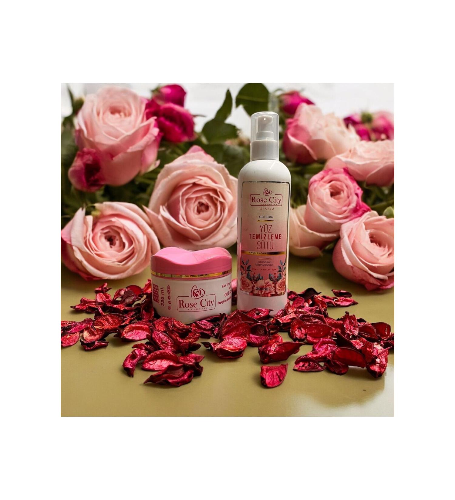 rosecity Organic Facial Cleansing Set Rose Cream - Buy Online on GoSupps.com
