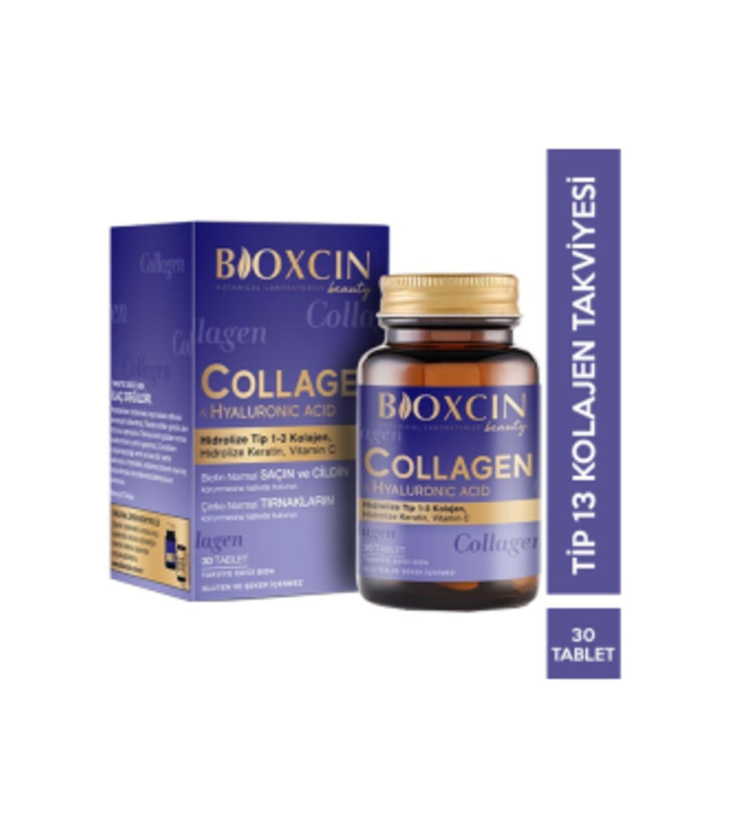 Bioxcin Beauty Collagen 30 Tablets - Type 1 Type 3 Hydrolyzed Collagen