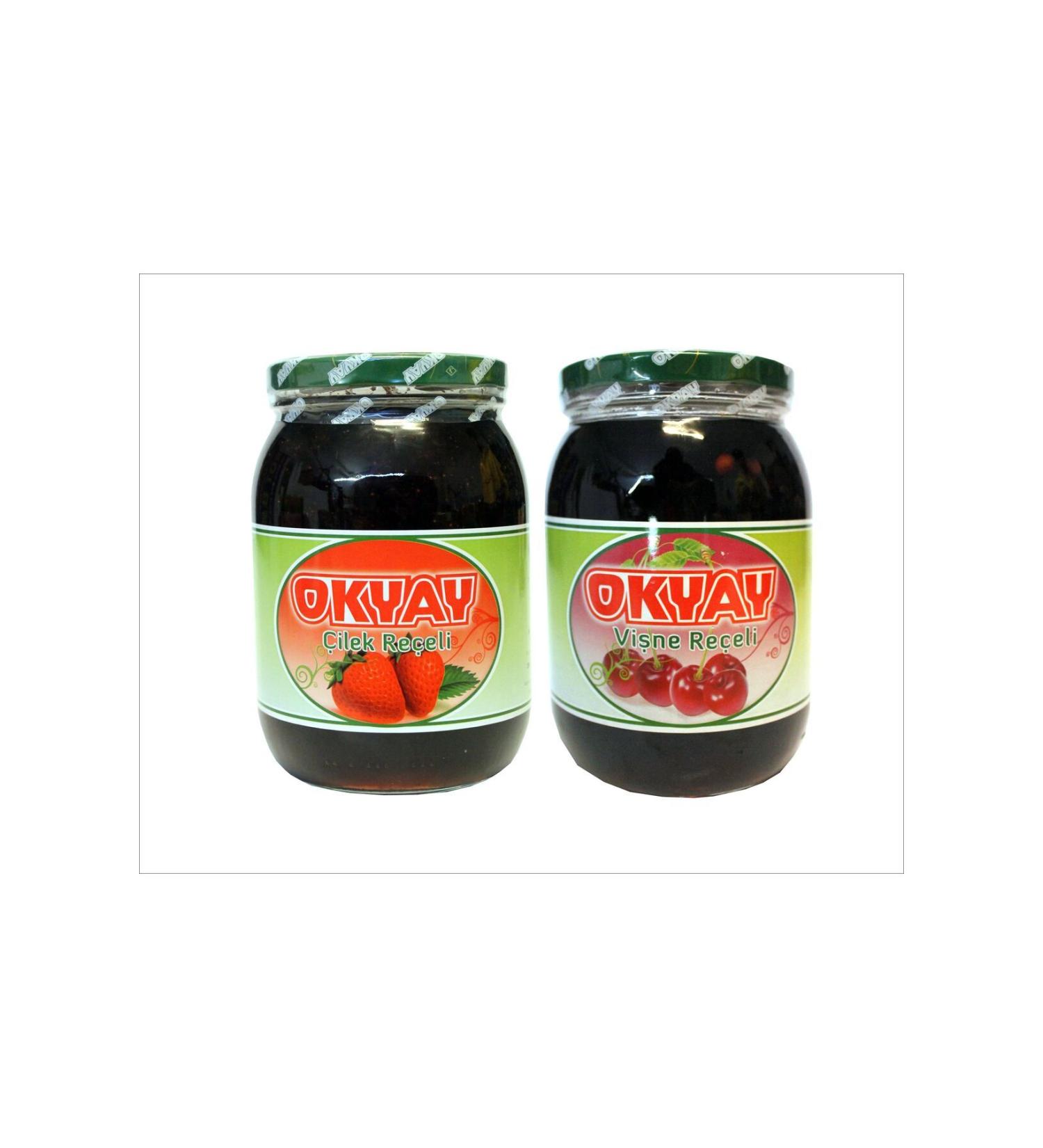 Okyay Advantage Package 2! (1900 gr. Strawberry and 1900 gr. Cherry Jam)