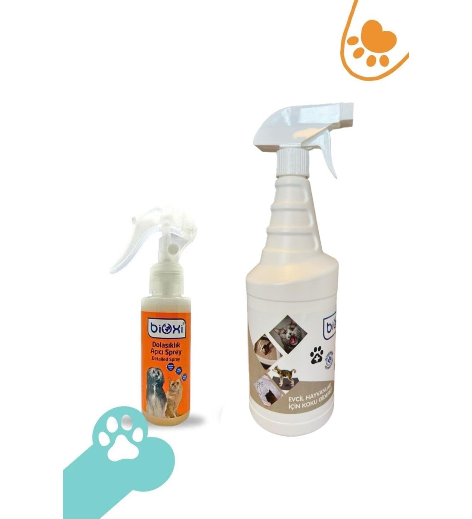 Bioxi Cat Products Tow Remover and Fragrance-Free Cat Litter Deodorizer Disinfectant 1l (2-PACK)