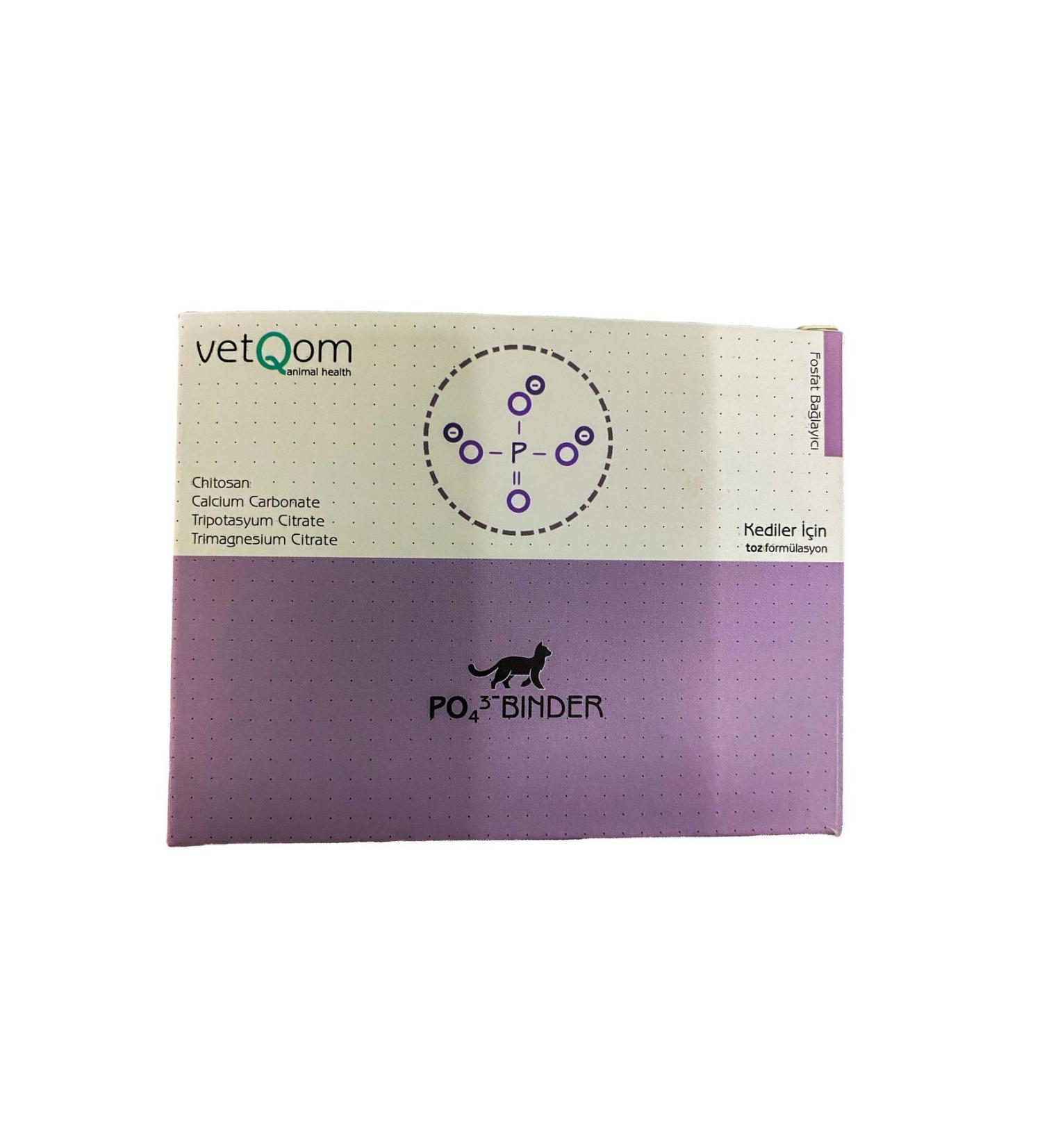 Vetqom PO4/3 BINDER For Cats 30*1gr