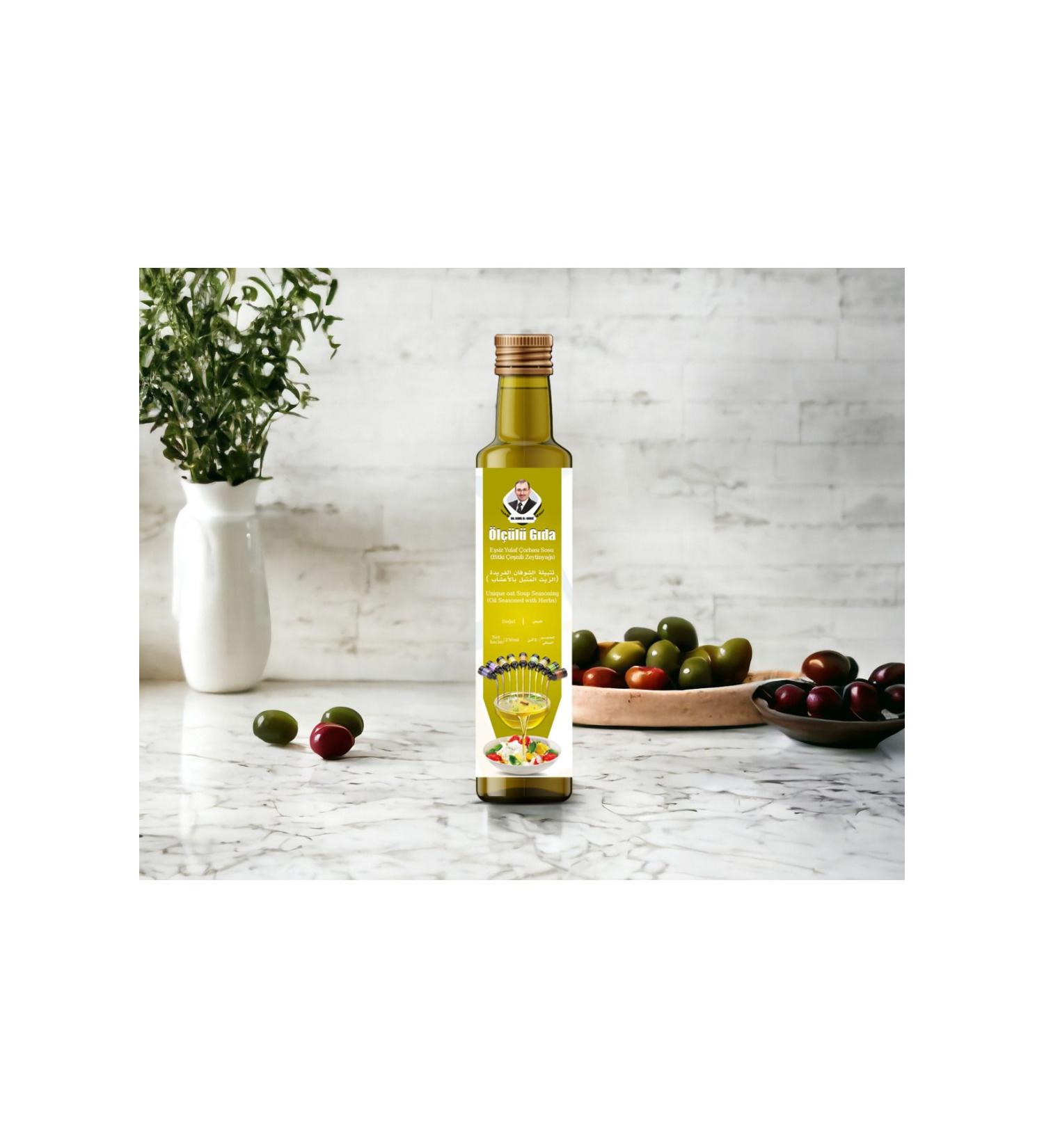 moderate food dr.cemil el-kudsi Unique Oatmeal Soup Sauce (Olive Oil with Herb Flavor)