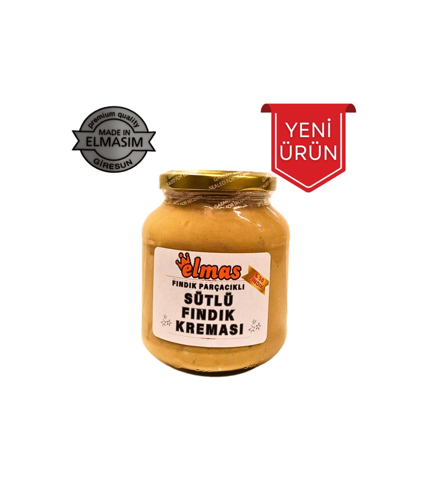 Elmas Hazelnut MILK HAZELNUT CREAM WITH HAZELNUT PIECES 350 GR