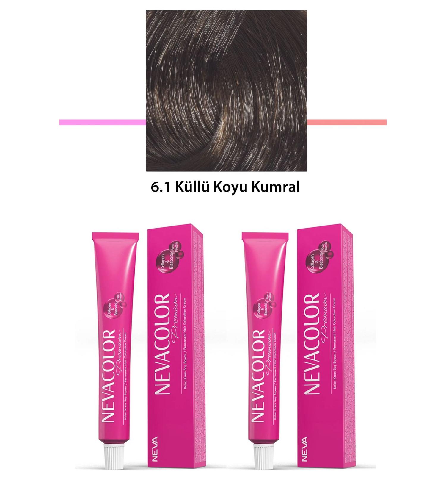 Skygo 2 Set Premium 6.1 Ash Dark Blonde - Permanent Cream Hair Dye 2 X 50 g Tube