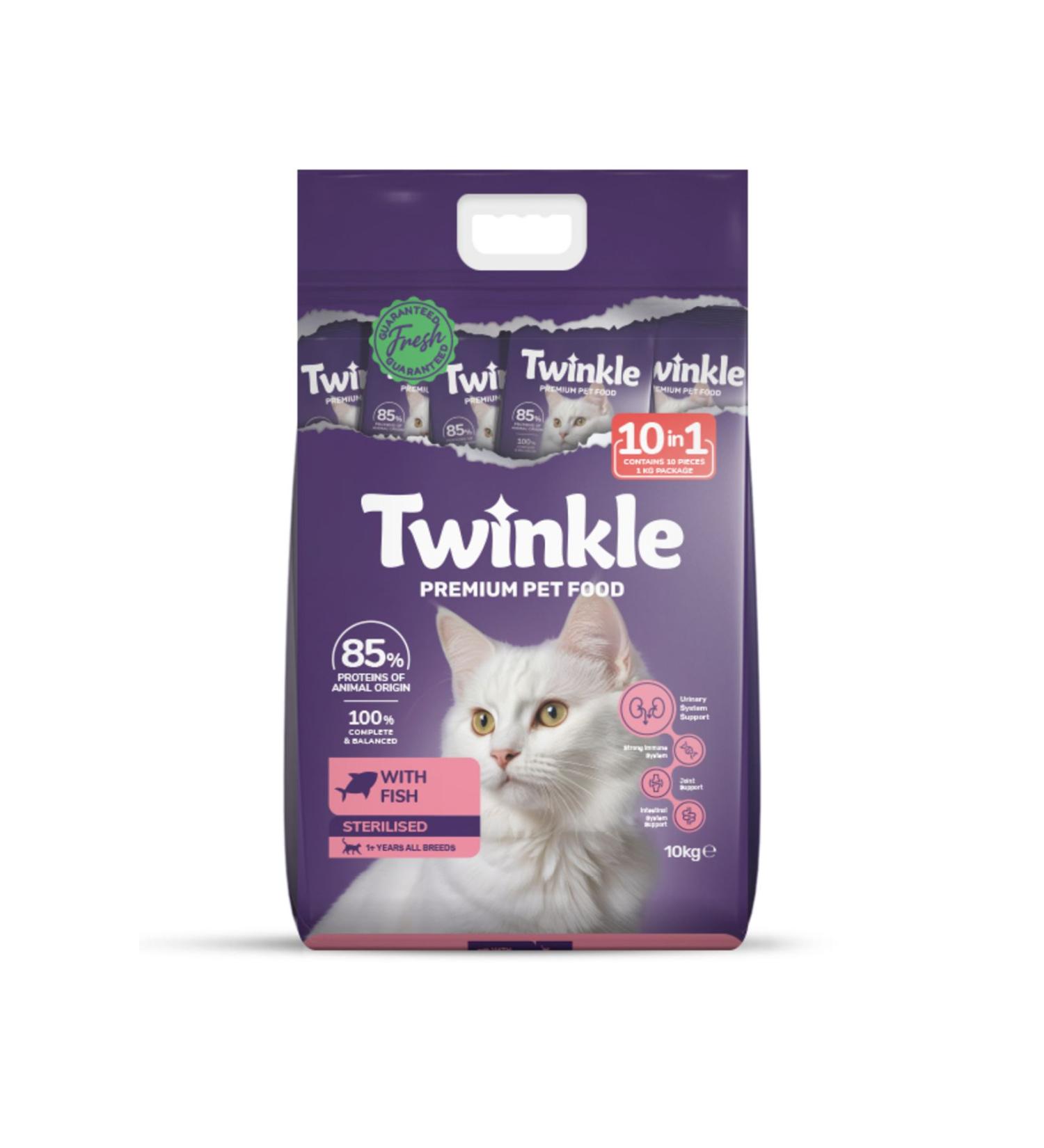 Twinkle Twinkle Fish Sterilized Cat Food 10 Kg. (10 in 1)