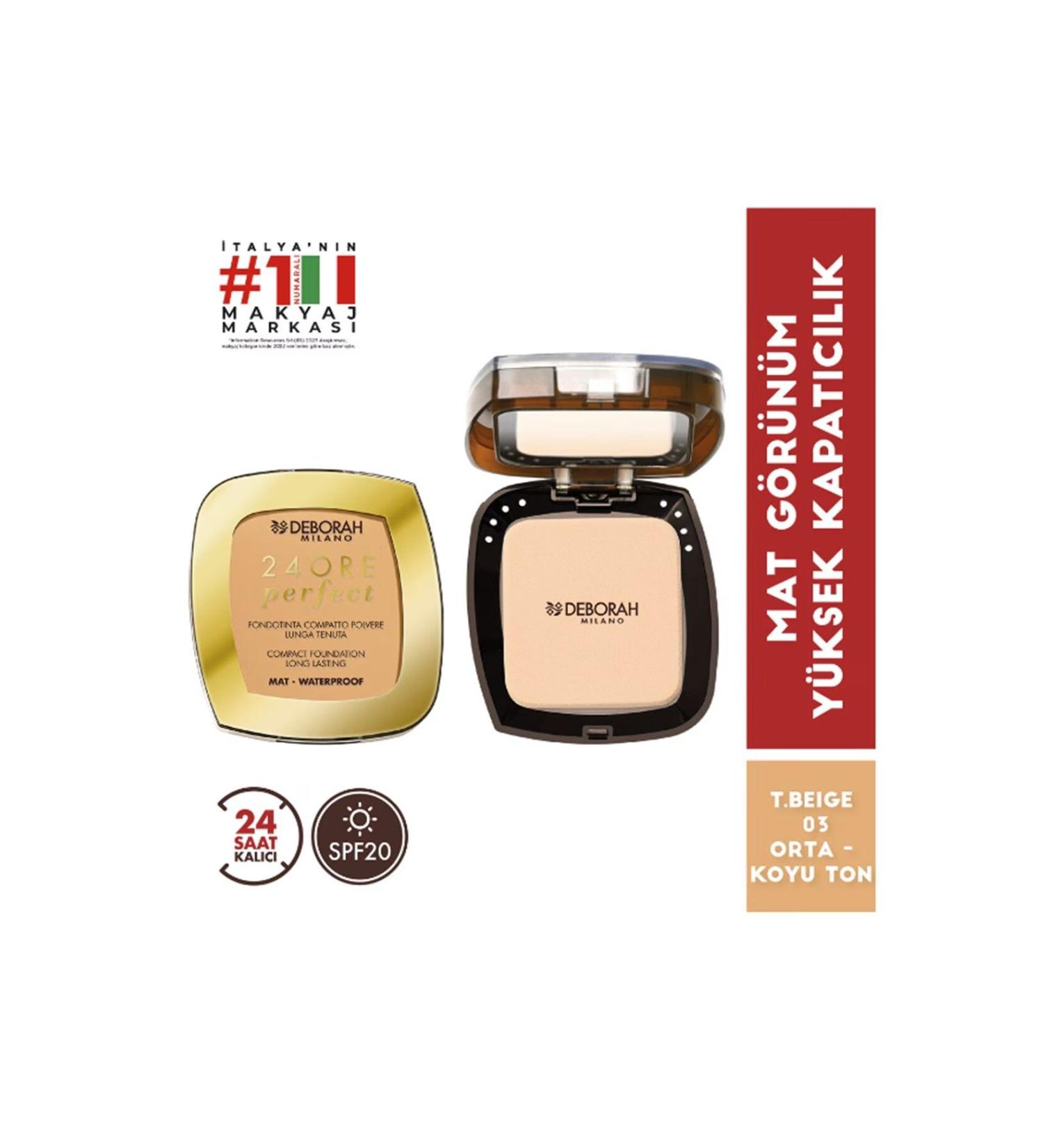 Deborah 24 Ore Compact Long Lasting Fdt T.be ge 03 - Buy Online on GoSupps.com